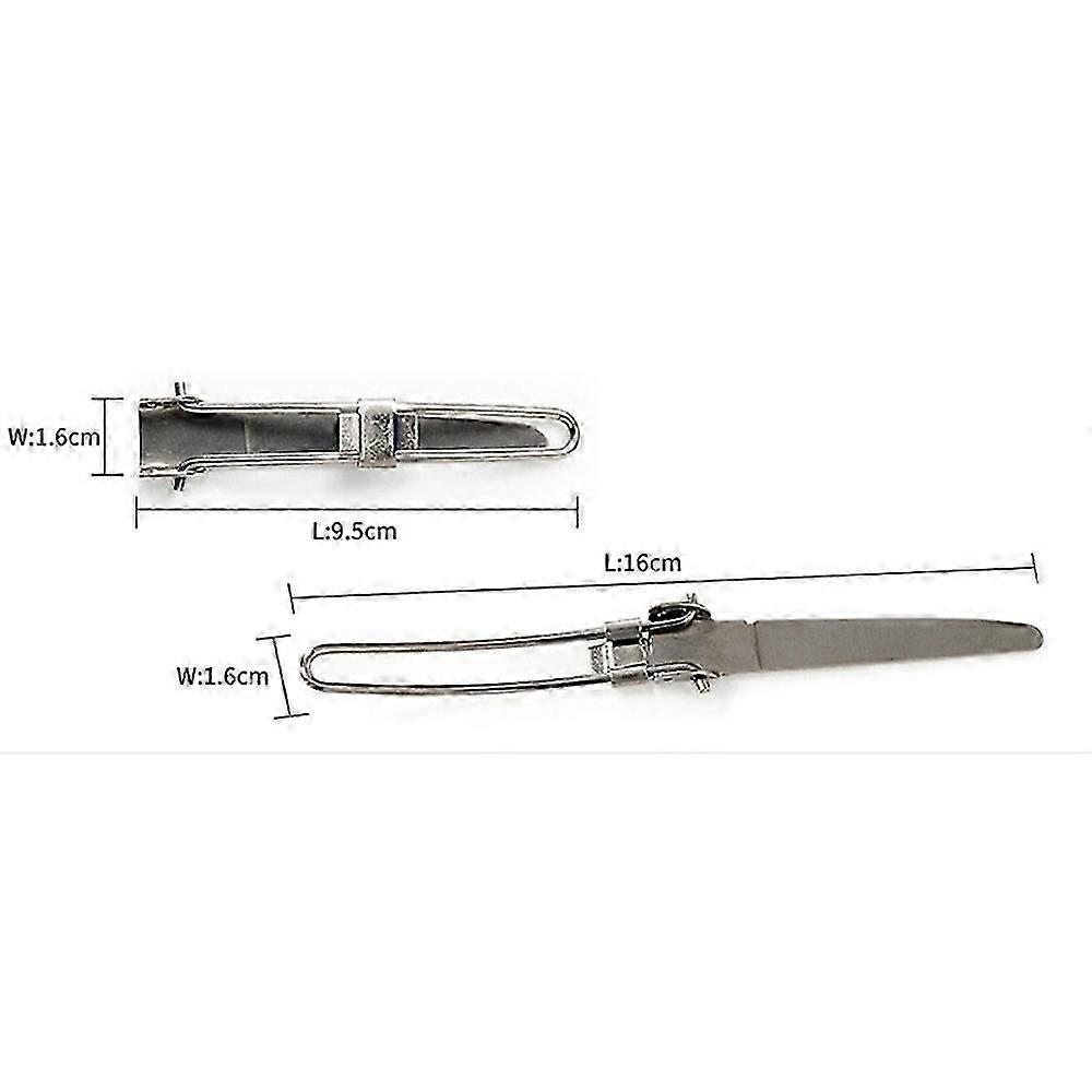 Lightweight foldable cutlery set for outdoor camping