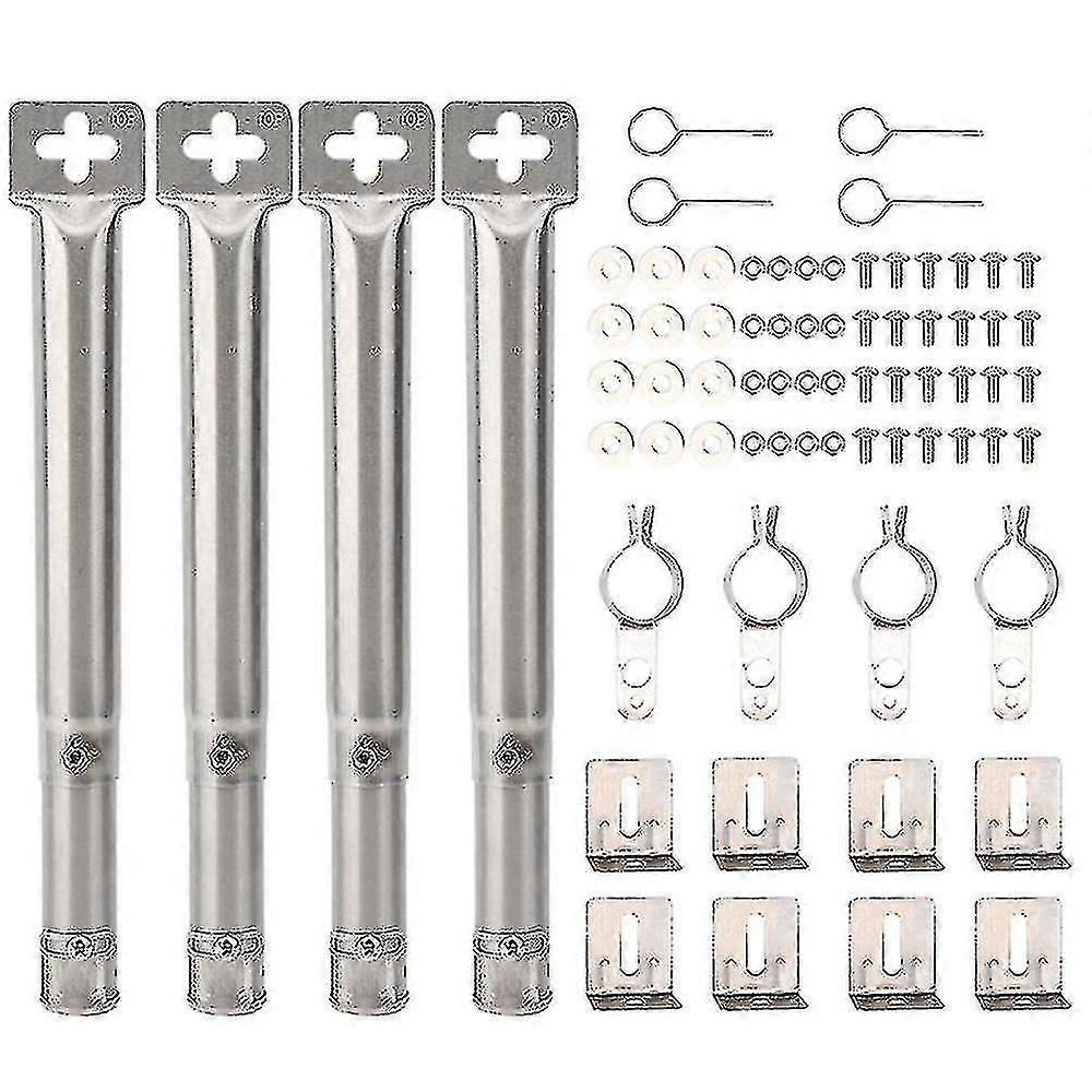 4pcs καθολικός διευθετήσιμος καυστήρας Barbec σωλήνων σωλήνων αντικατάστασης σχάρας αερίου ανοξείδωτου Bbq -QH