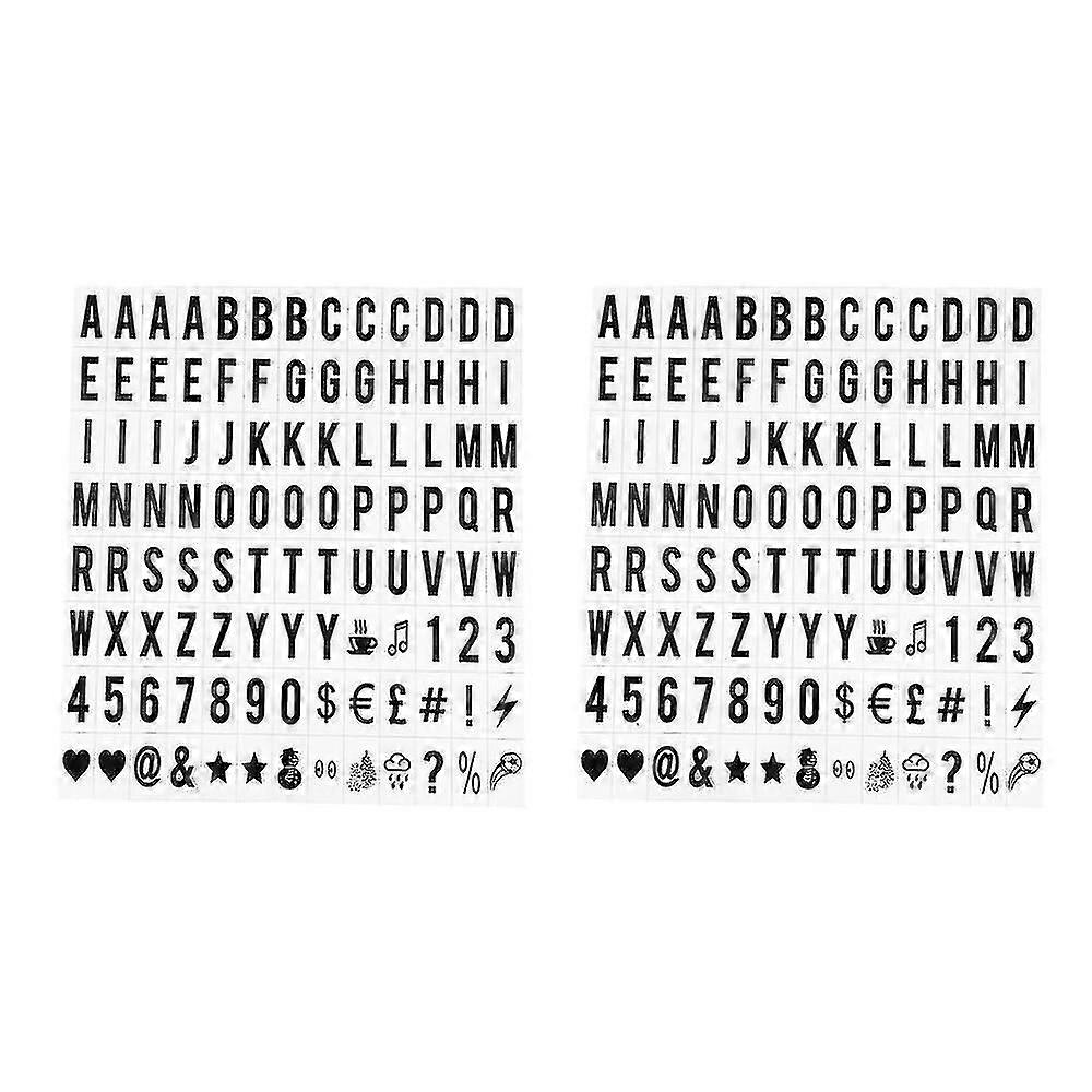 208pcs Cinematic Lightbox Replacement Letters & Numbers Signs Black (led Light Box Is Not Included! -QH