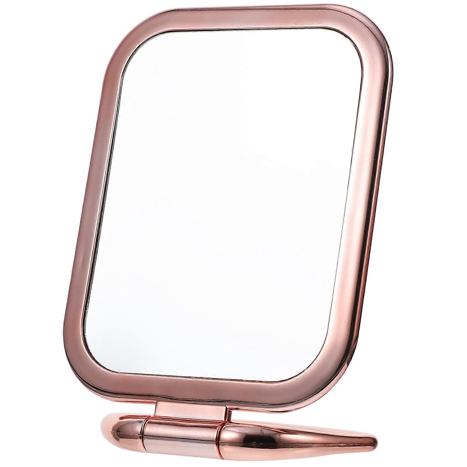 Double Sided Makeup Mirror Tabletop Magnifying Mirror Folding Vanity Mirror