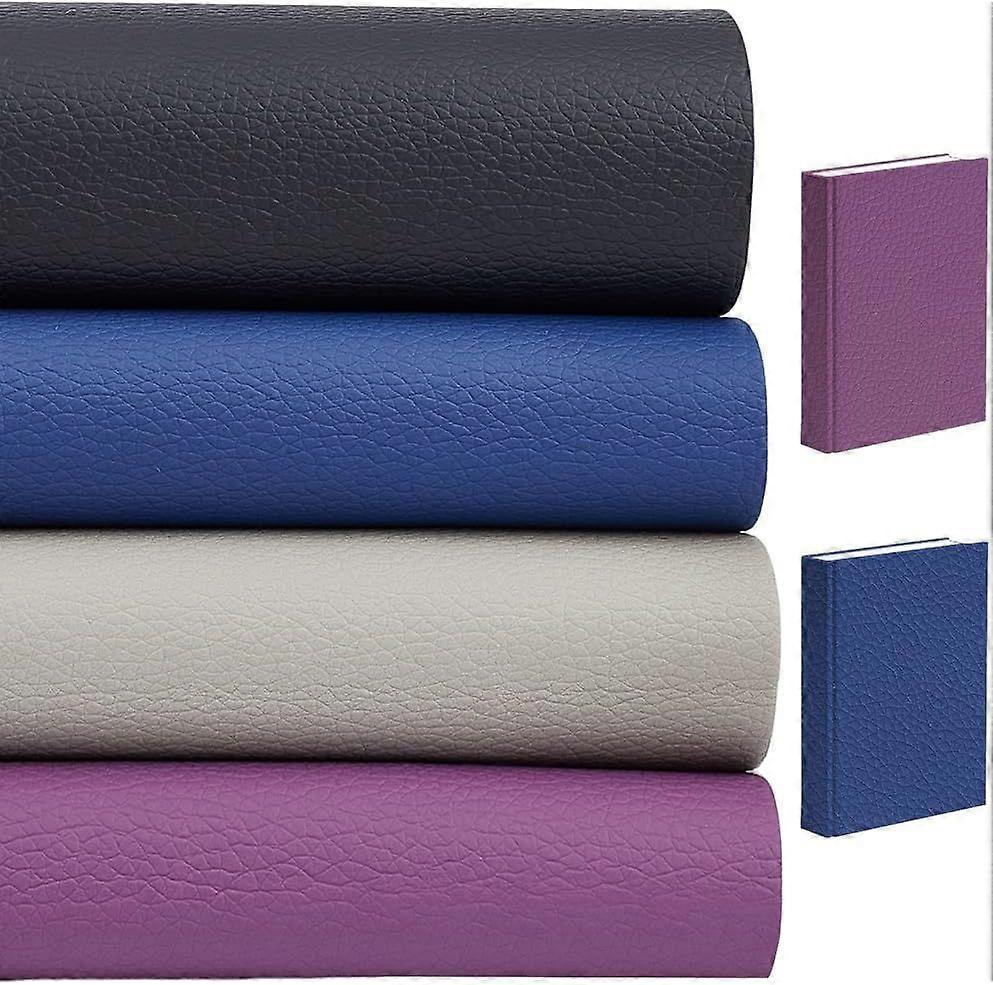 8Pcs 4 Colors 13.7x11.8In Book Cloth Line Fabric Surface Paper Backed Bookcover Notebook Wraps Books Covers for A5-A8 Books Binding Fabric Scrapbook D