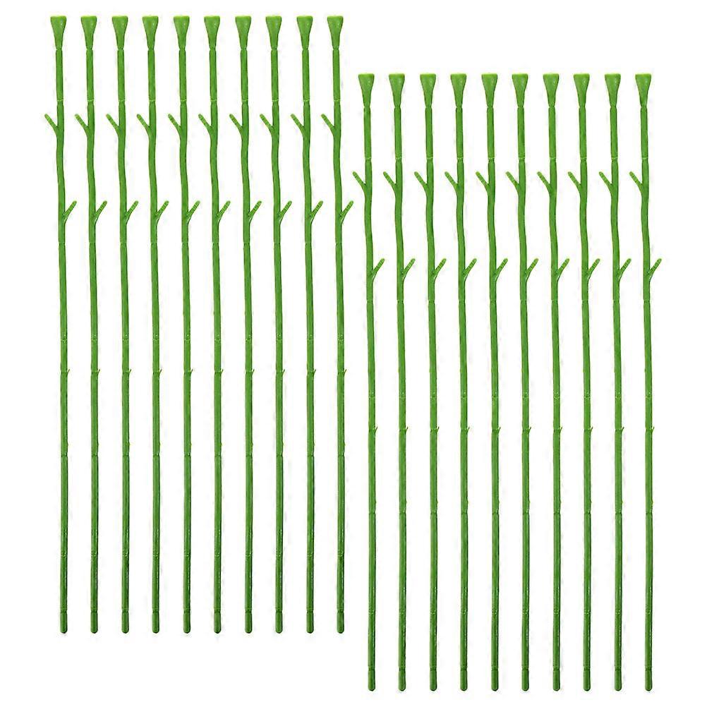 30Pcs Artificial Flower Stem for Soap Flowers Green Plastic for Crafting