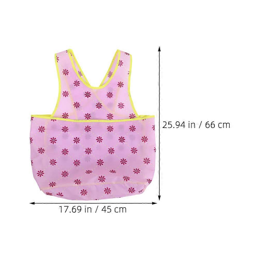 Waterproof Clothes Drying Apron for Laundry Use 2Pcs with Mesh Pocket Design