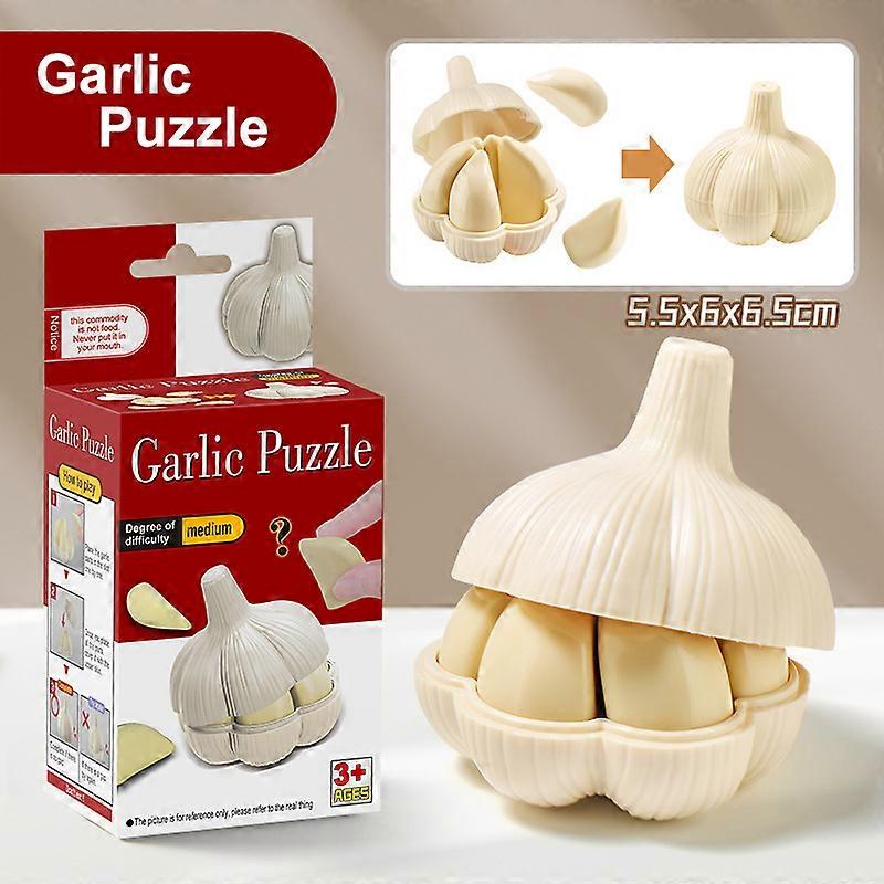 Kids Simulation Garlic Puzzles Educational Toys Sea Urchin Tangerine 3D Puzzles Matching Game Food Assembly Decompression Toys