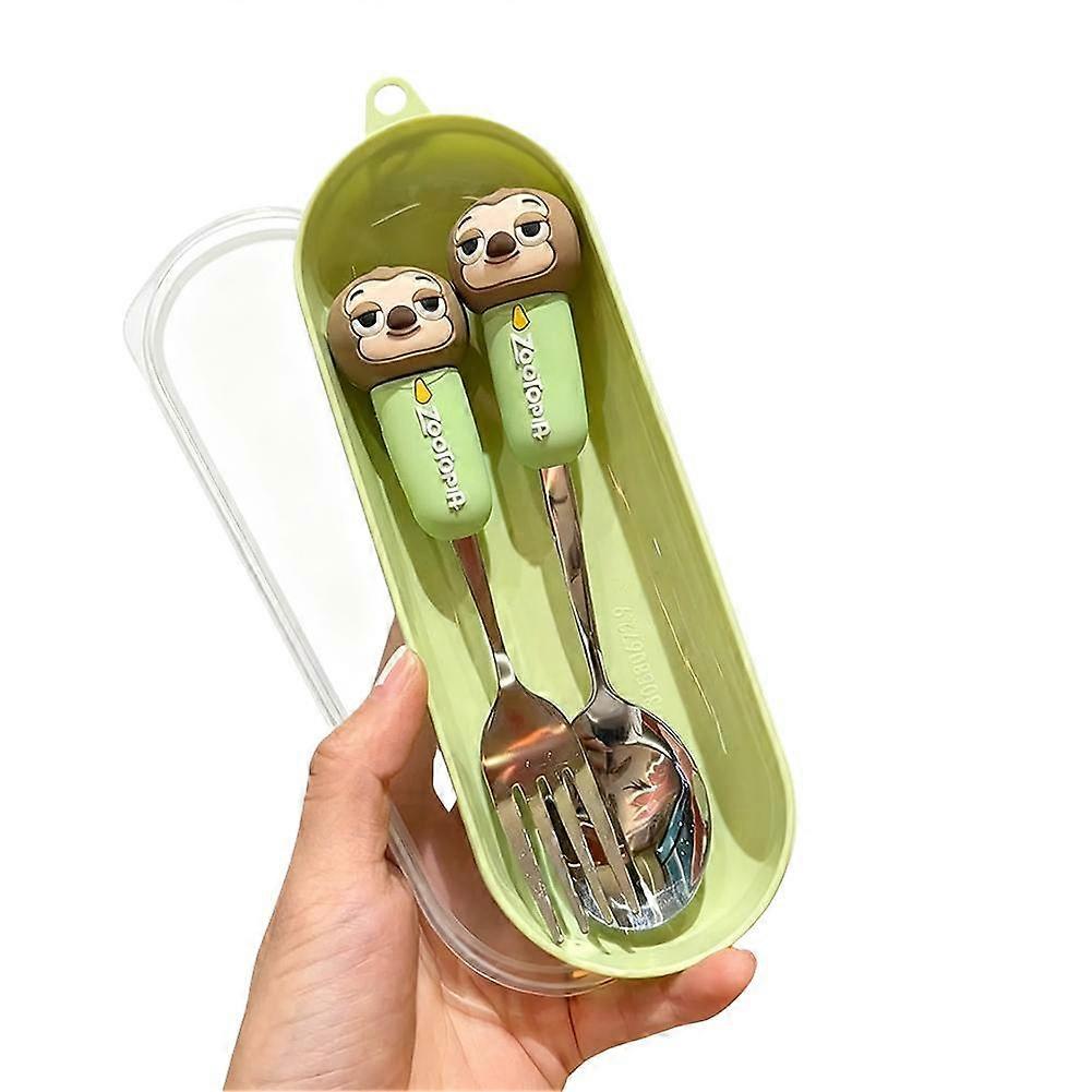 Zootopia Judy Hopps Nick Wilde 304 Stainless Steel Spoon Fork Cutlery Set