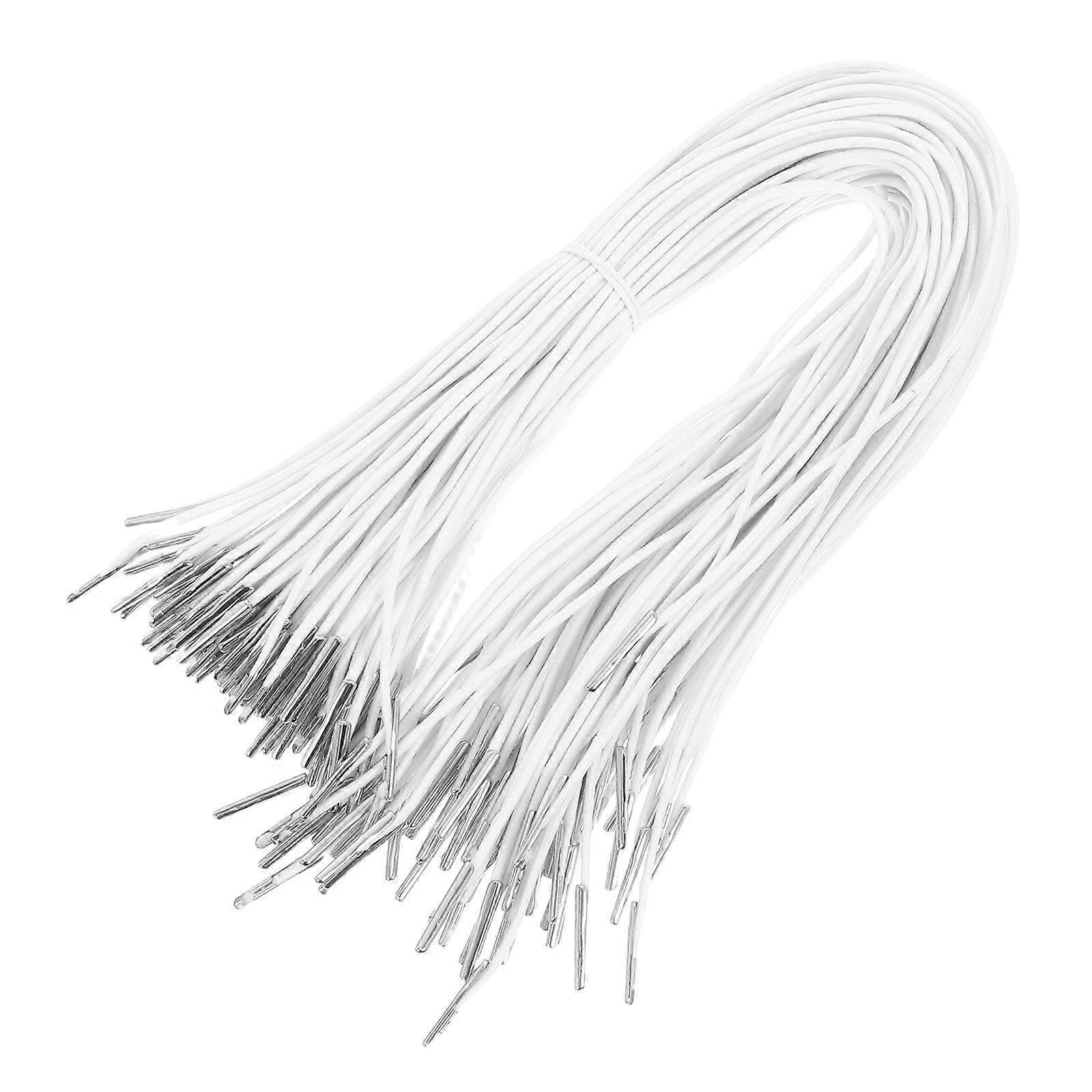 200pcs White Elastic Rope for DIY Projects Perfect for Hats and Masks Crafted from Durable Polypropylene Fiber 30cm