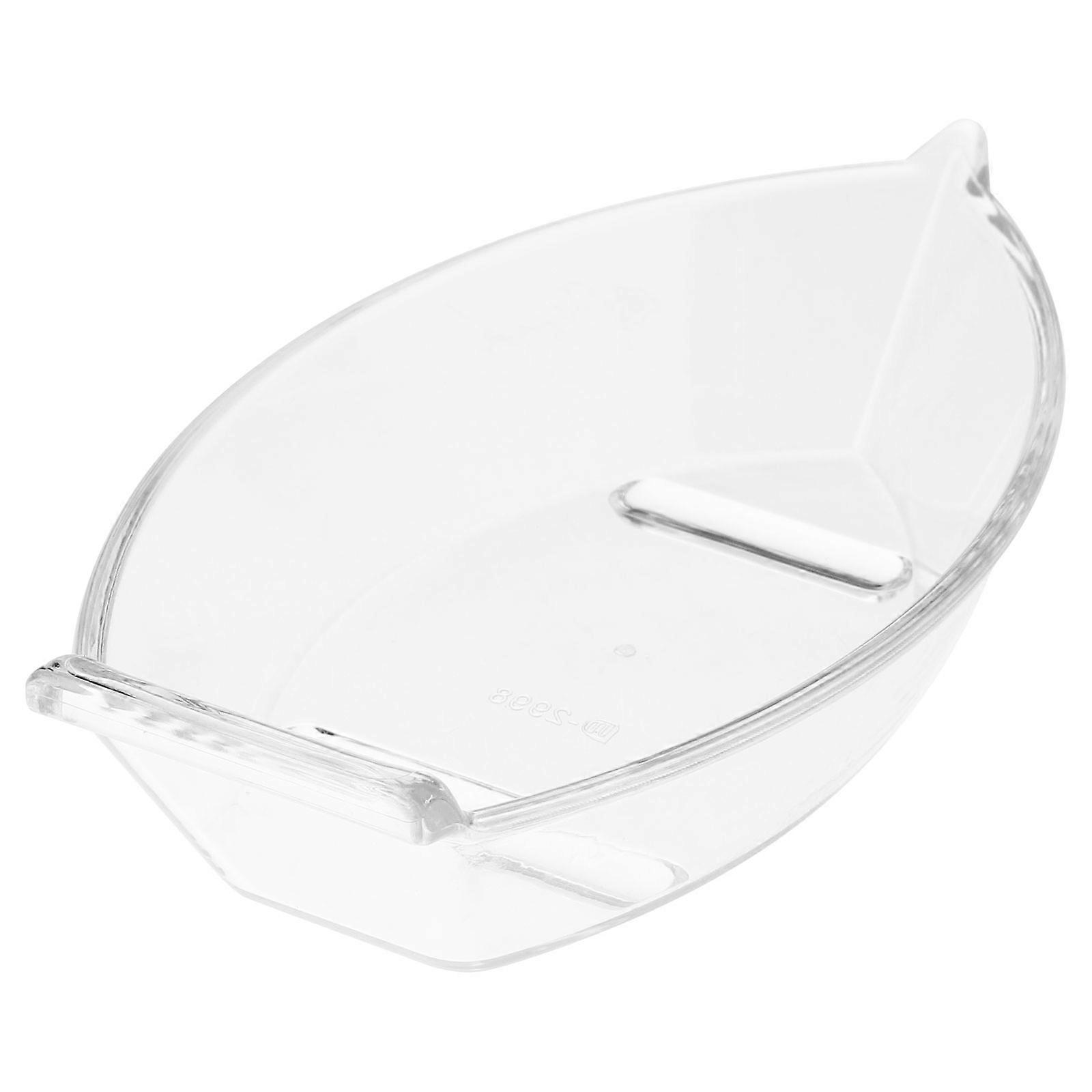 Clear Reusable Gravy Boat 2pcs Sauce Dipping Small Serving Plate