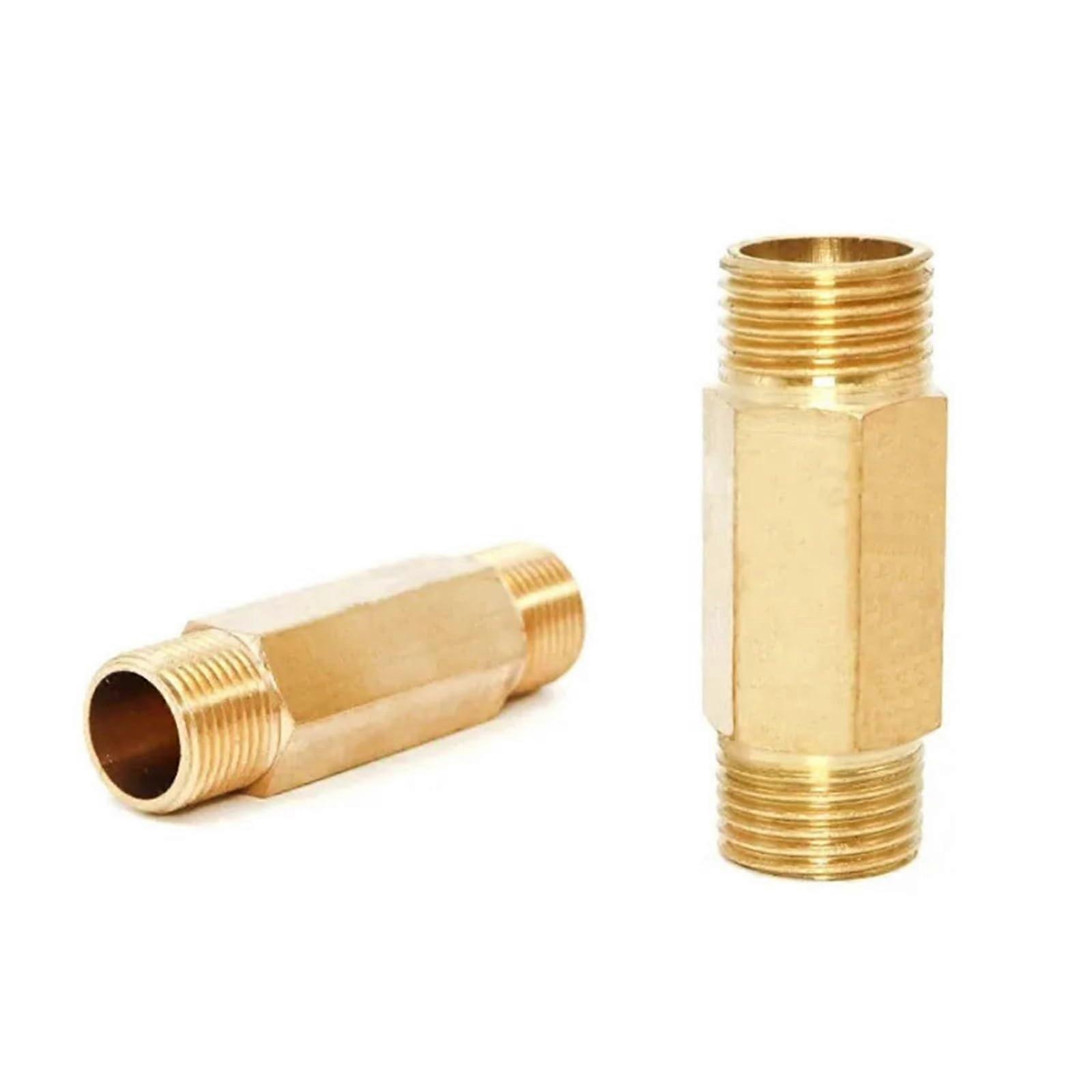 All Copper 3/8" BSP Hexagonal Male Thread Extension Joint Connecting Rod for Pipe Fittings and Plumbing Applications