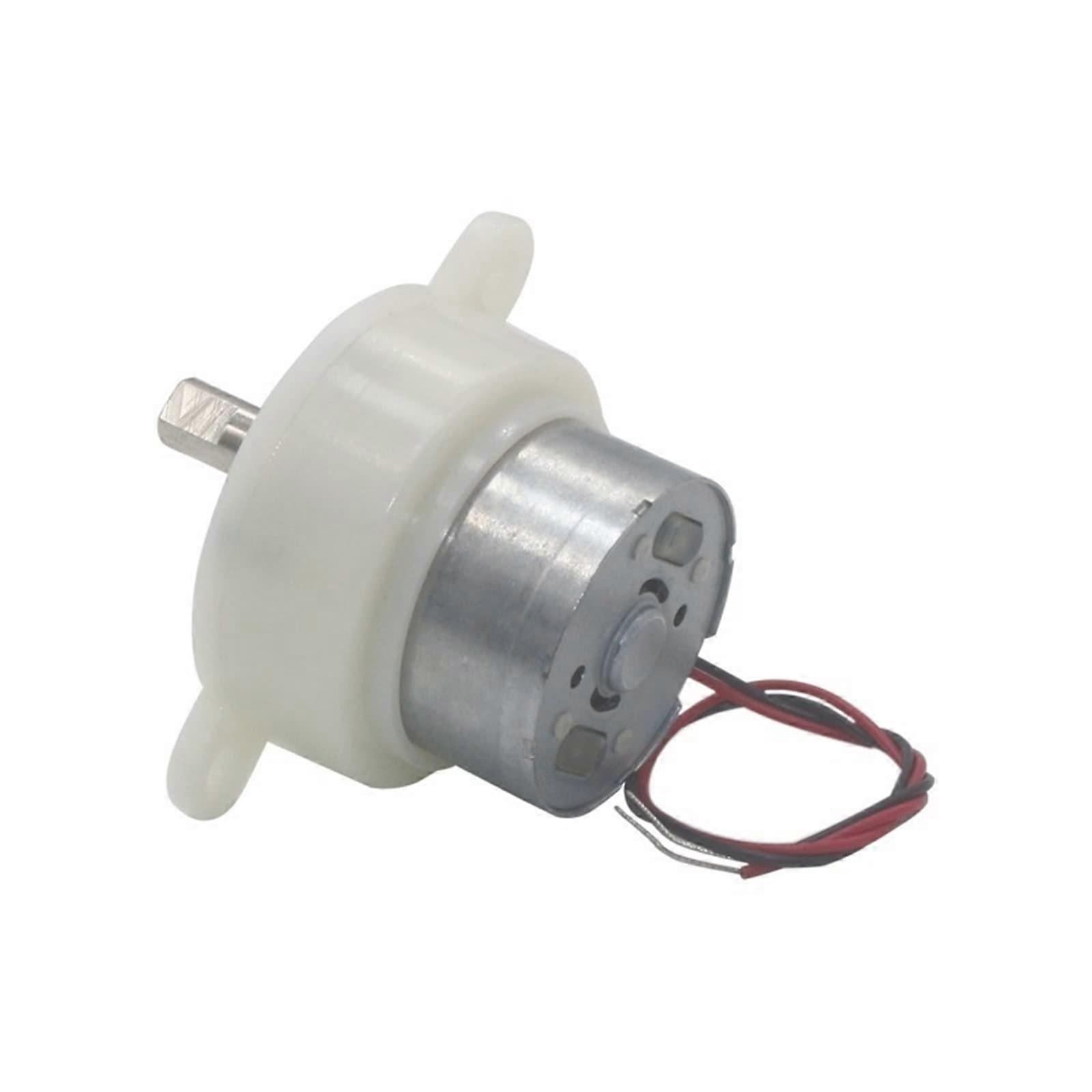 Geared Speed JS-30 DC Gear Motor 1.5V 3V 5V 6V 9V 12V Low Noise Slow Torque Electric Motor 3V 12RPM Crystal Light