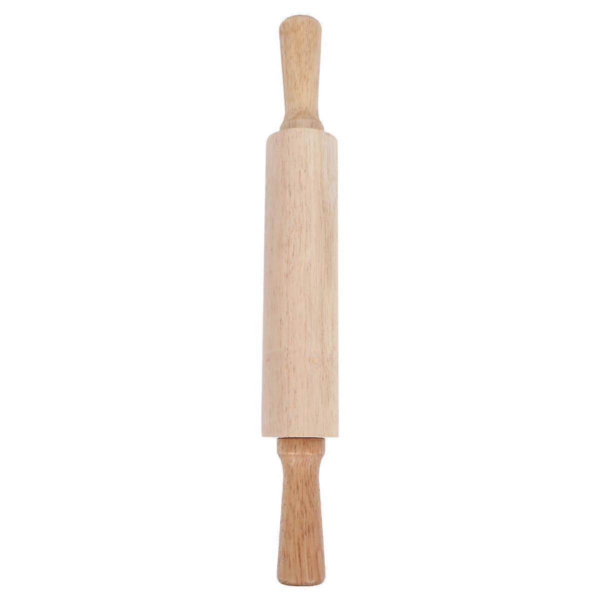 Wooden Rolling Pin for Baking with Ergonomic Handle, Smooth Surface for Fondant Pastry Pizza Dough