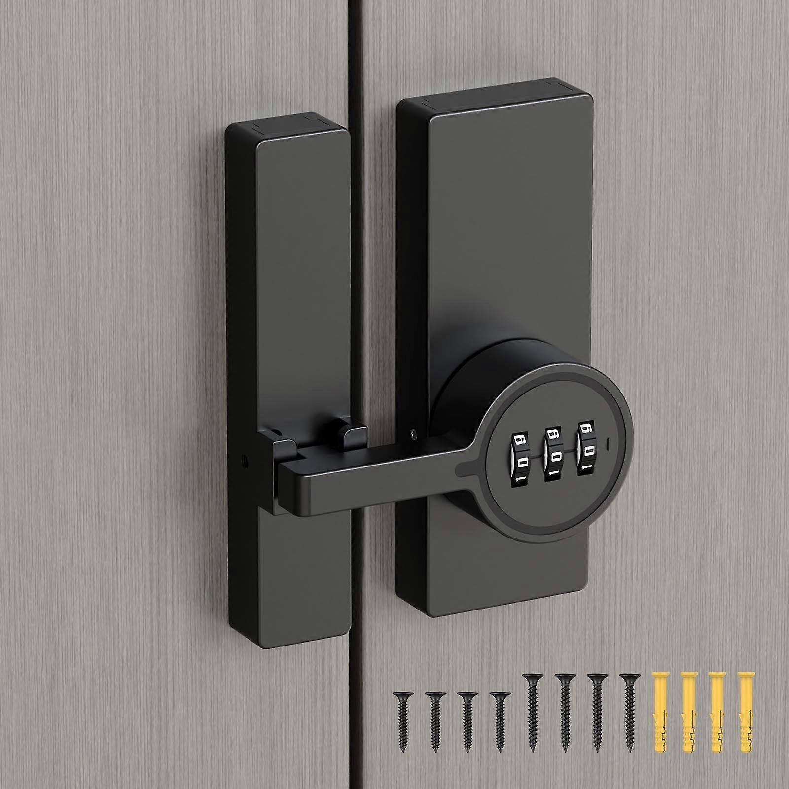 Keyless Cabinet Lock with 3Digit Combination, Weatherproof Zinc Alloy for Barn and Sliding Doors