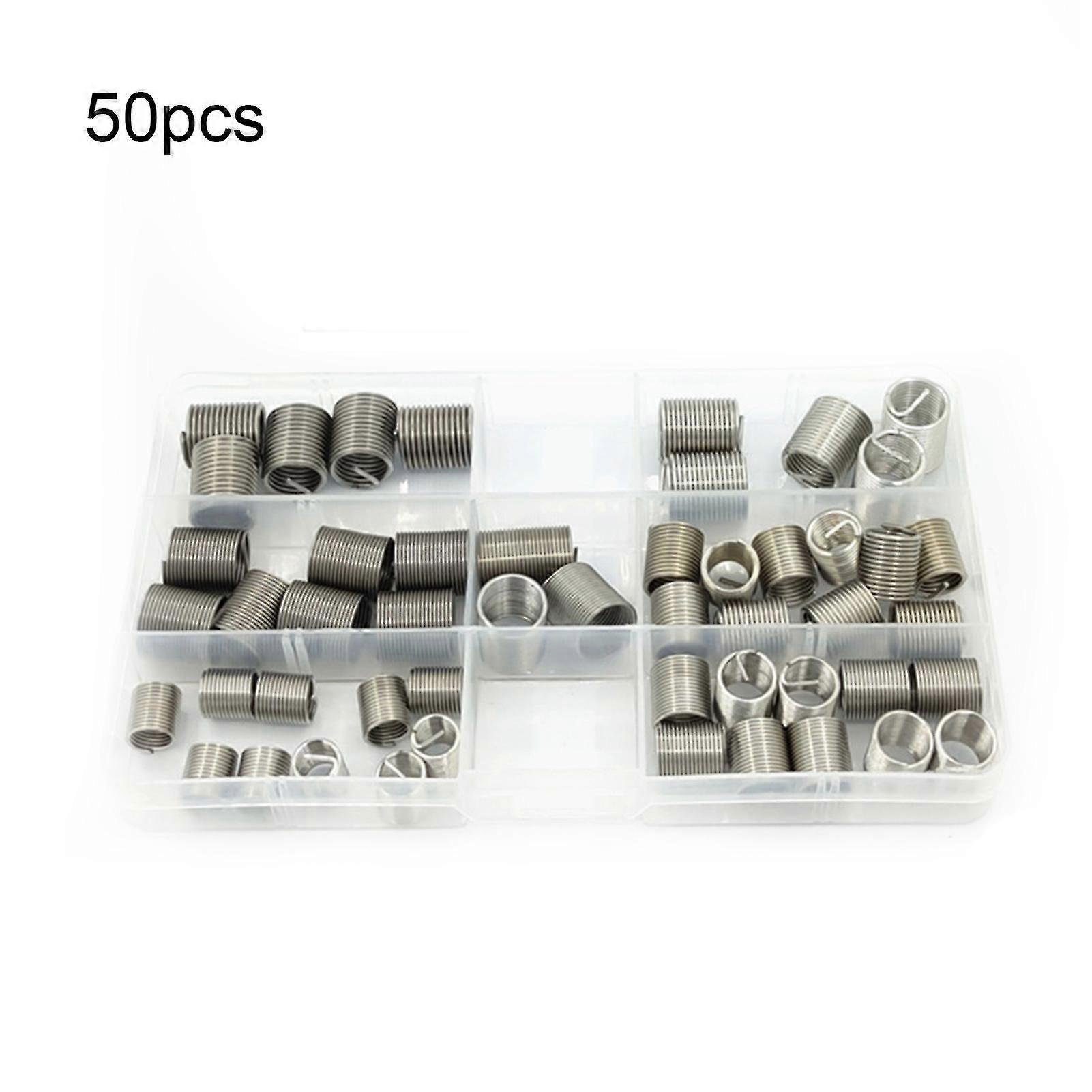 50pcs M8/m12 Thread Inserts Smooth Impact-resistant High Strength Multifunctional Threaded Insert Set For Cast Iron Thread
