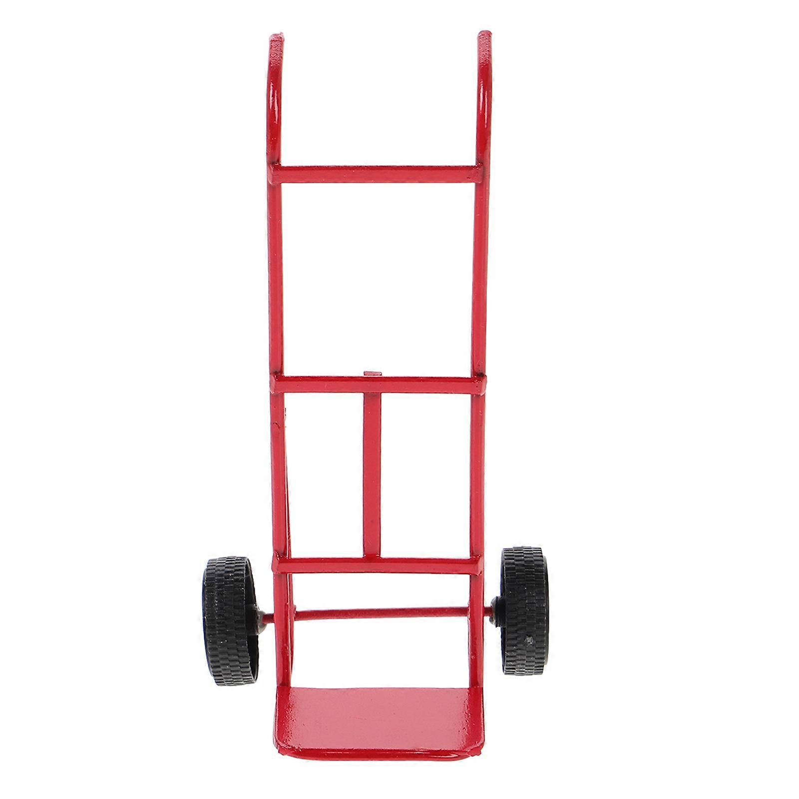 Miniature Metal Hand Truck for Decoration and Model Display