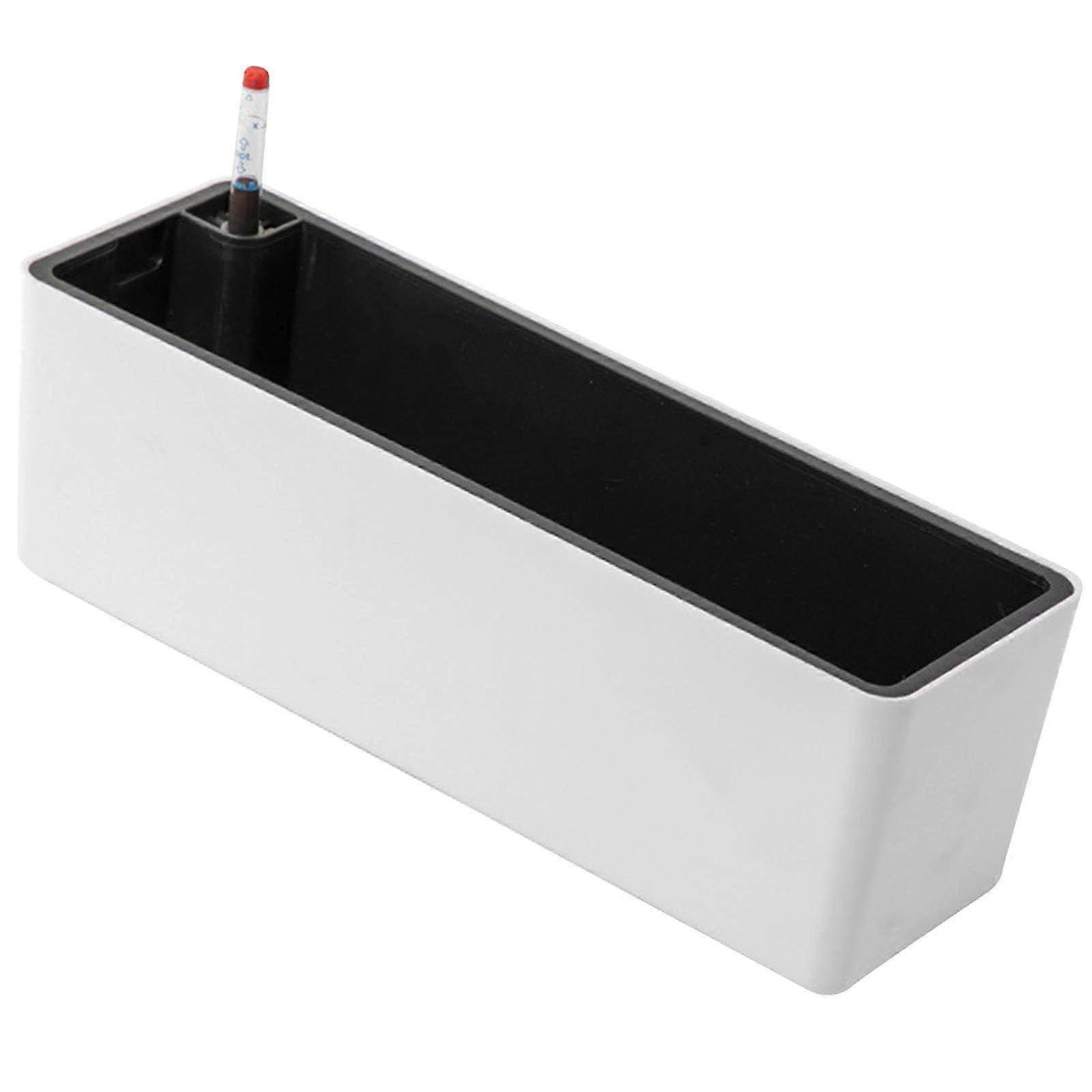 Self Watering Rectangular Planter with Water Level Indicator for Balcony and Indoor Plants, White