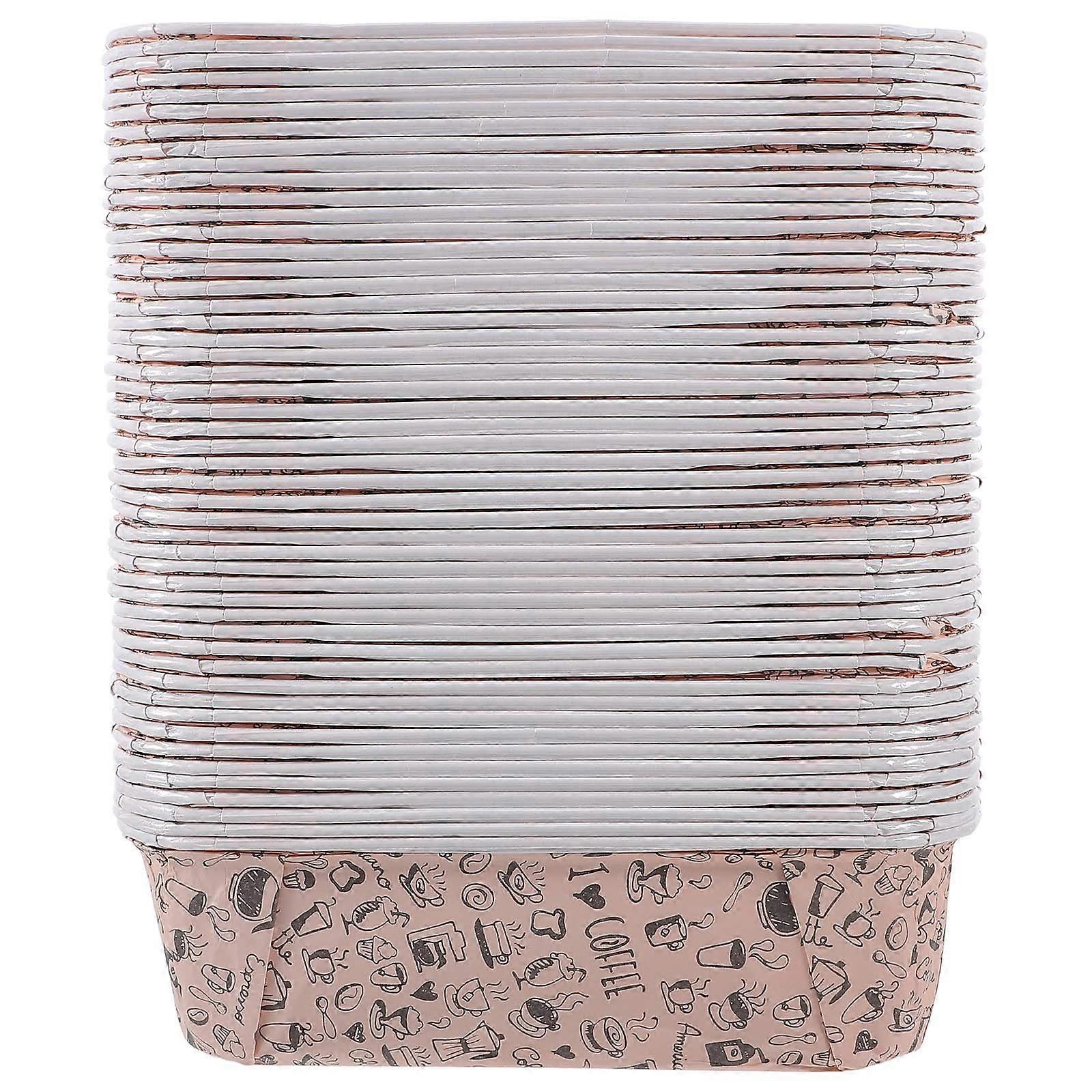 Disposable Cake Wrappers Boat Shape for Baking Use 50Pcs Coffee Paper