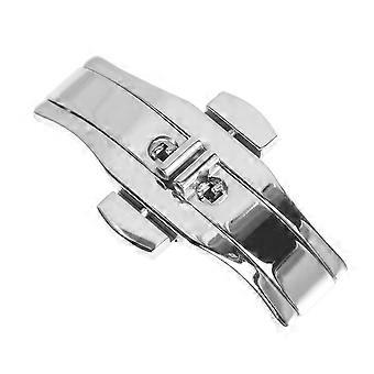 Watch Clasp Stainless Steel Double Push Button Deployment Clasp Butterfly Buckle