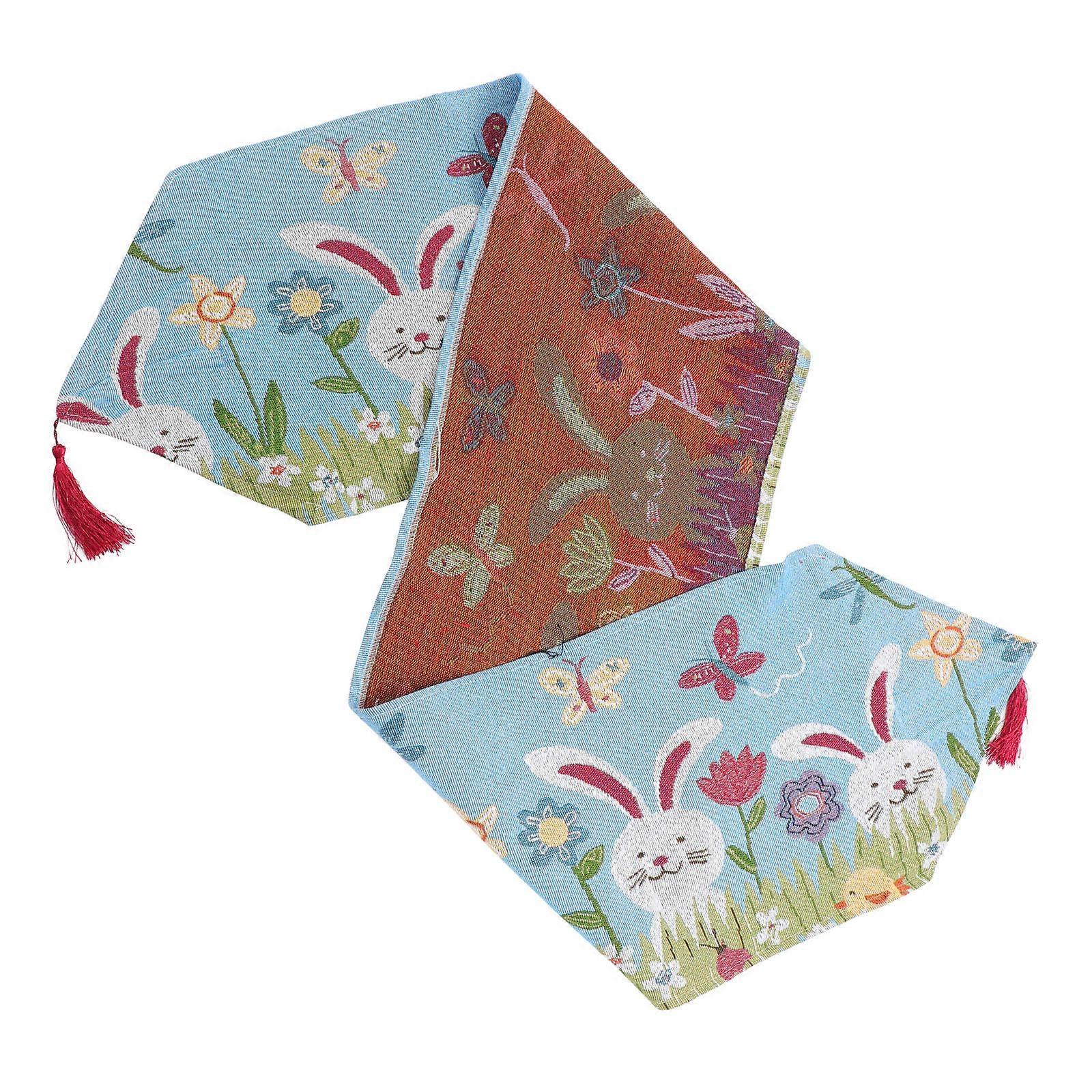 Easter Table Flag Knit Tablecloth for Festival Table Decoration