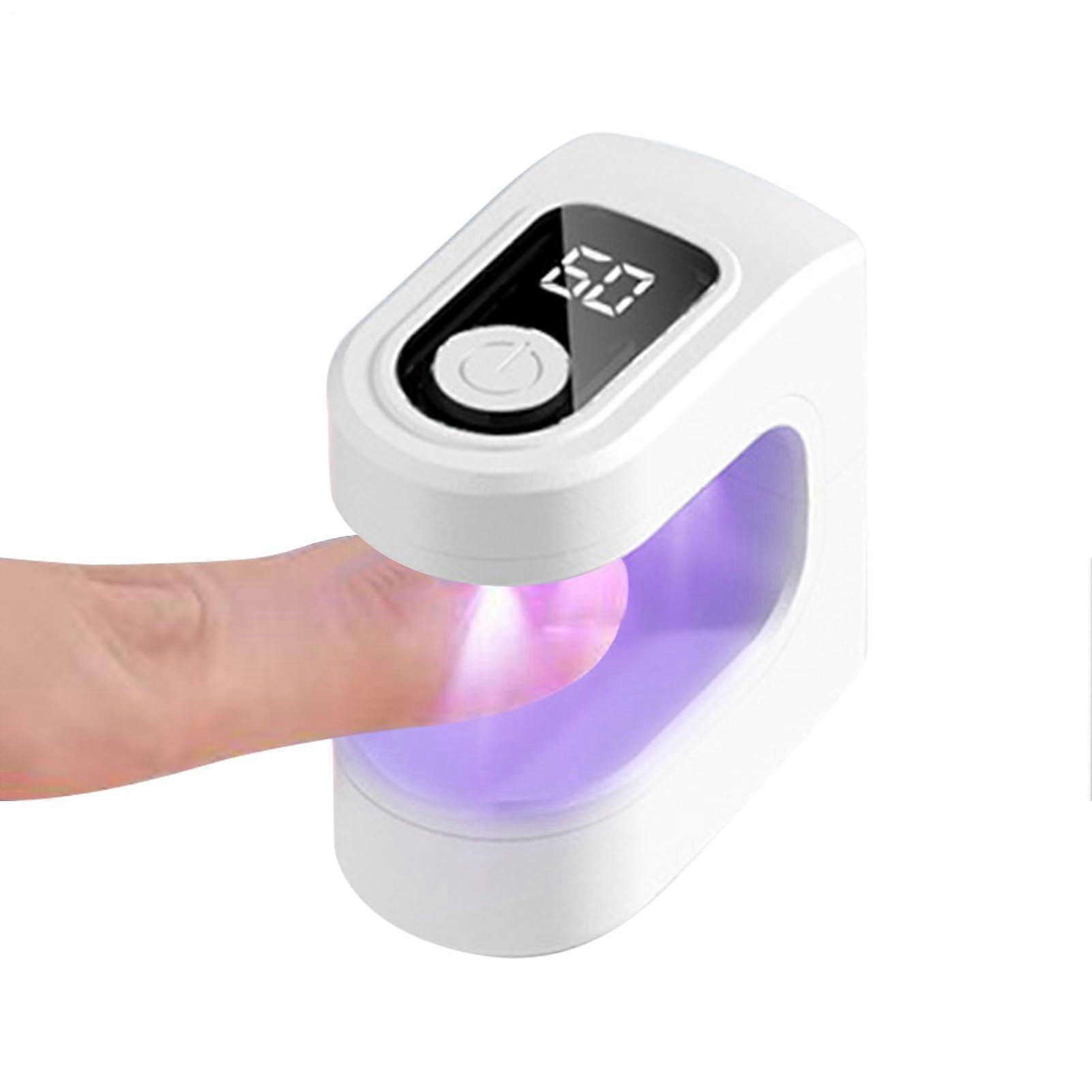 Mini Rechargeable UV Nail Lamp for Gel Nails with Fast Curing, Dual Timer, TypeC Charging