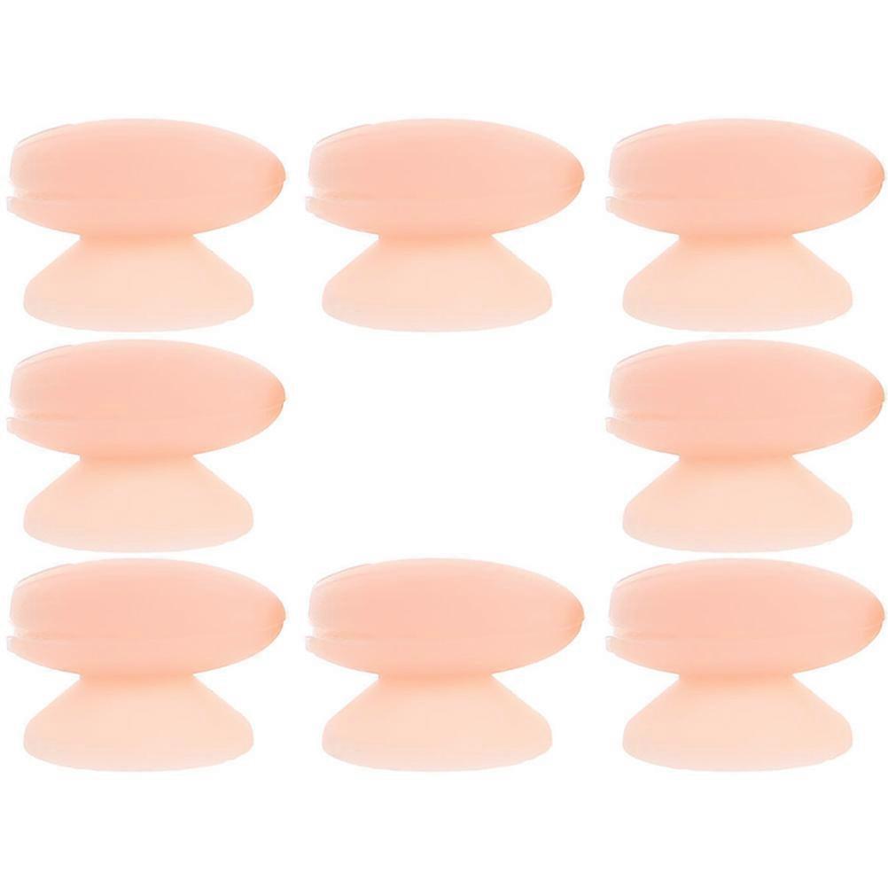 Pink Silicone Lip Brush Protector Covers for Lip Brush 8Pcs Set