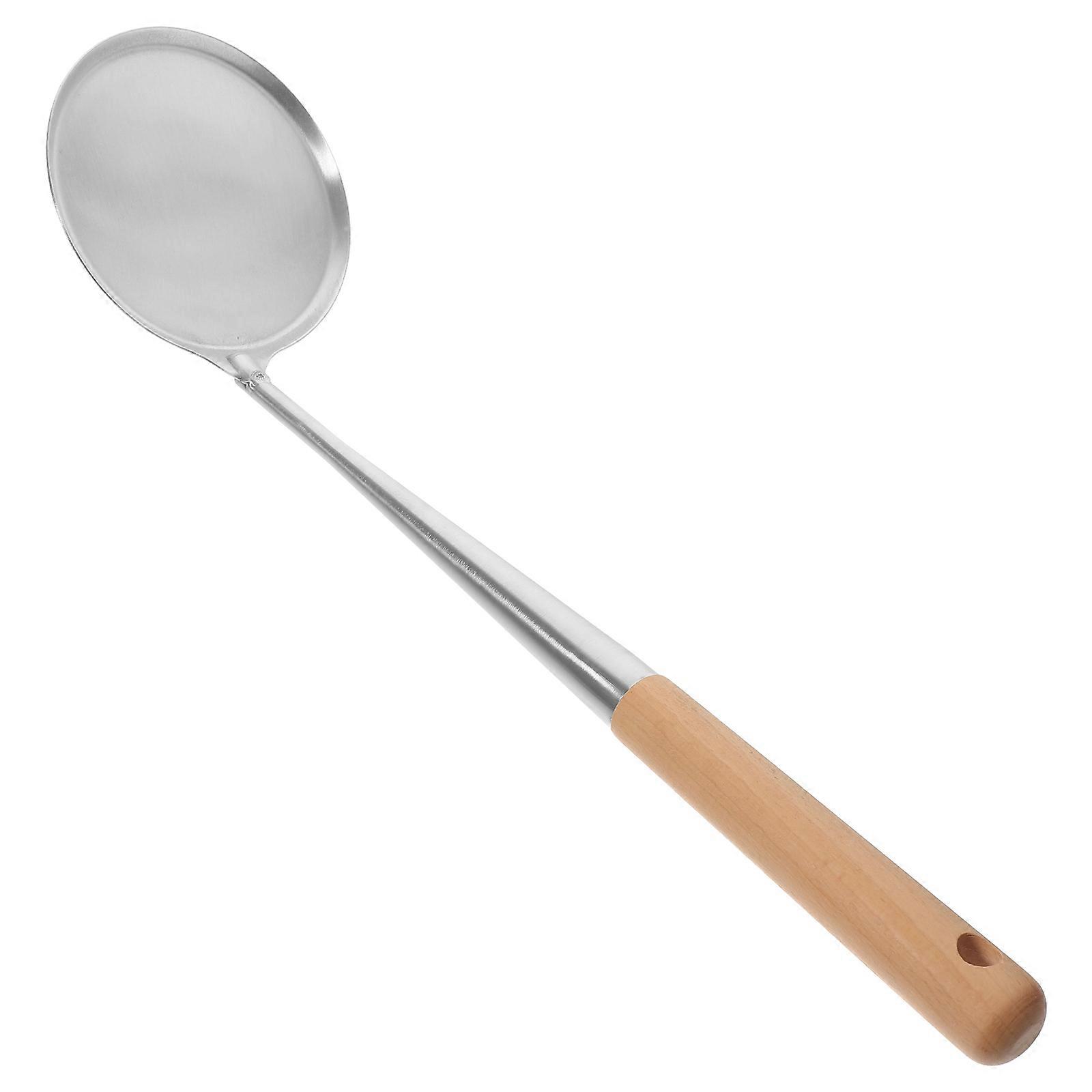 Wood Handle Kitchen Frying Spoon for Cooking 4Pcs Pack