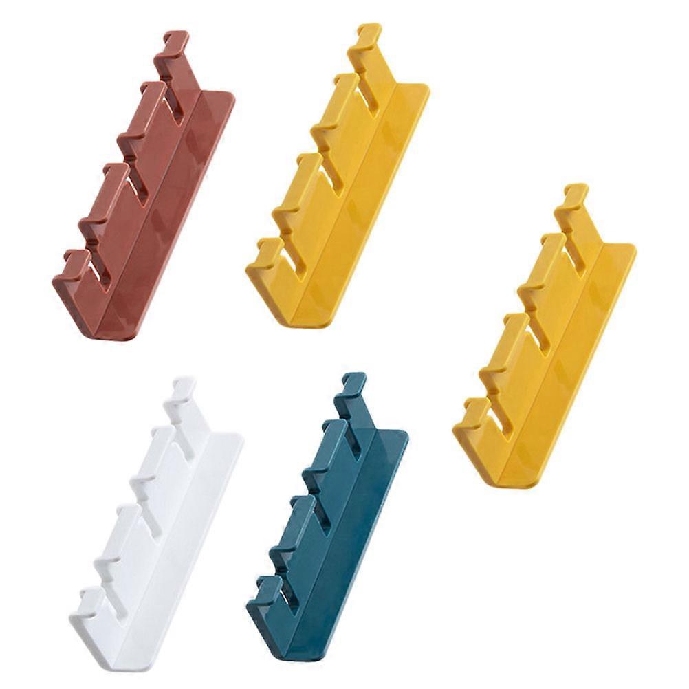 Toothbrush Holder with Hole- for Storage Use Assorted Color Space Saving Design 5pcs