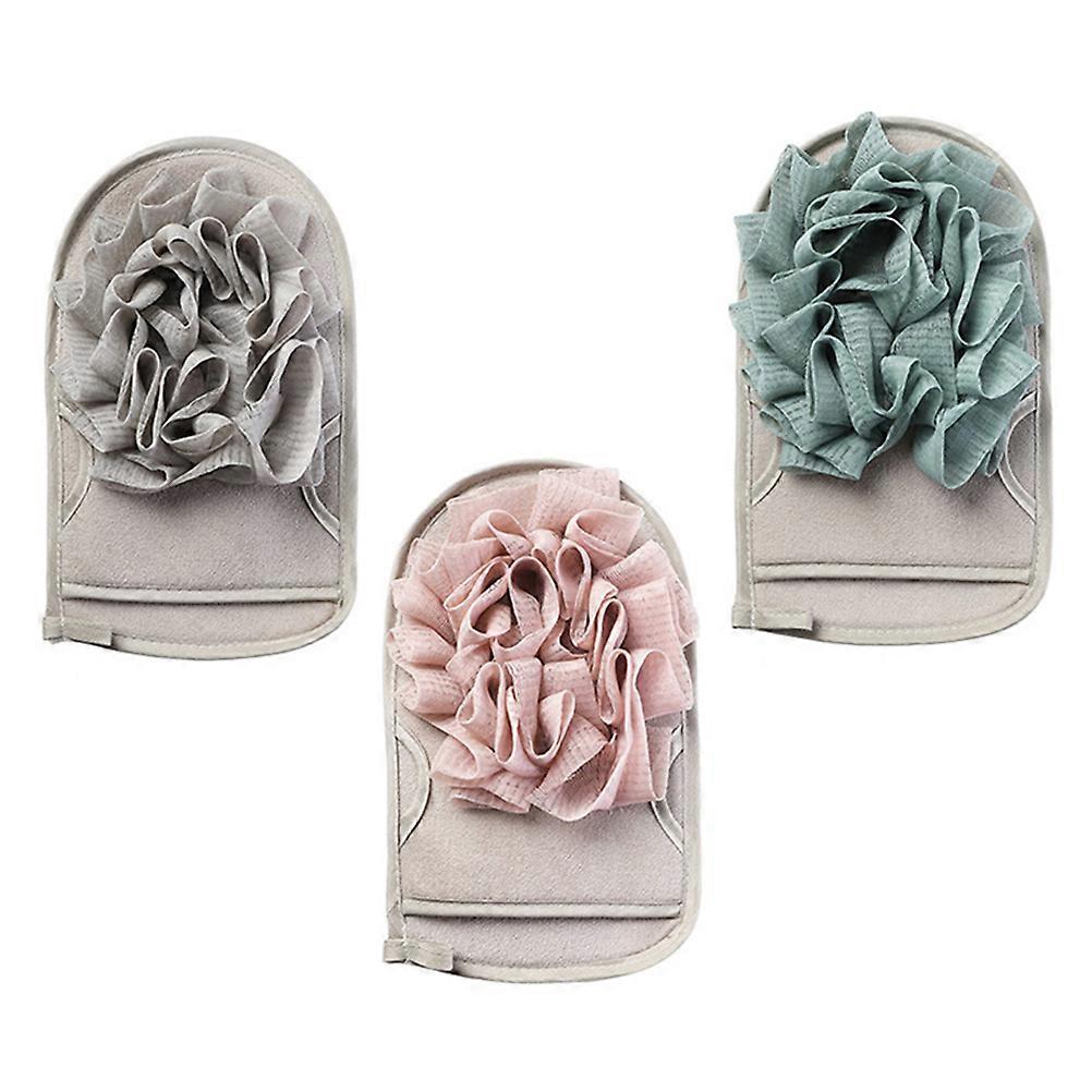 Bath Scrubber Sponge Dual Side Exfoliating Mitts for Deep Cleaning 3Pcs
