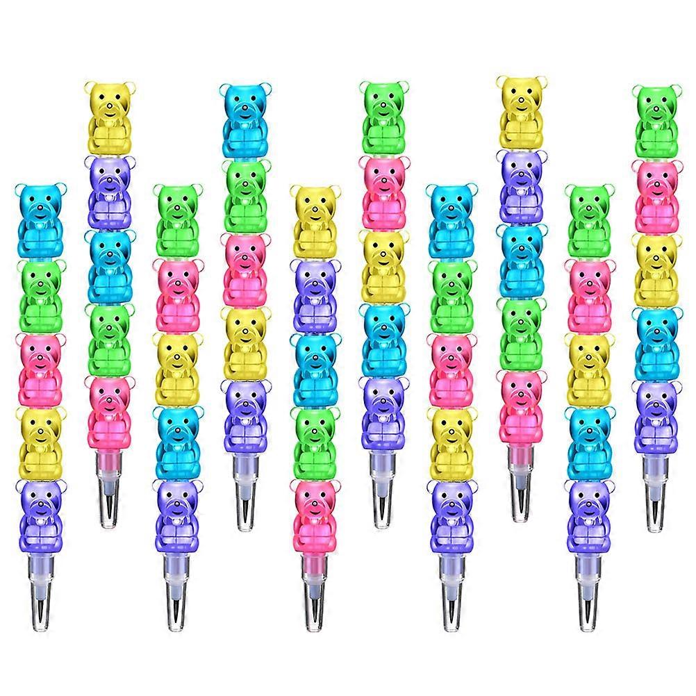 Bear Shaped Stackable Pencils for Kids Writing Pencil 120Pcs Collection