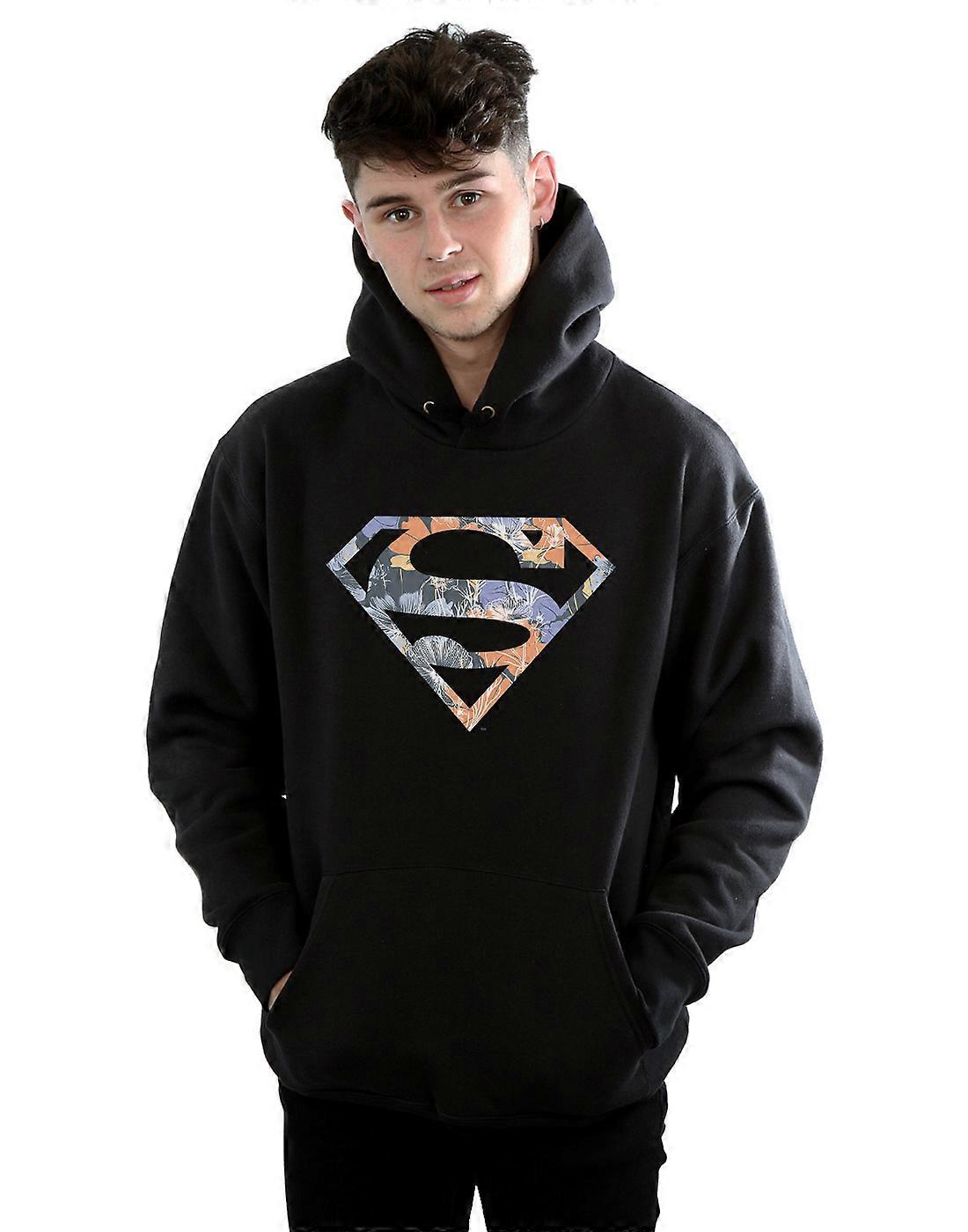 DC Comics menns Superman Floral Logo 2 Hettegenser