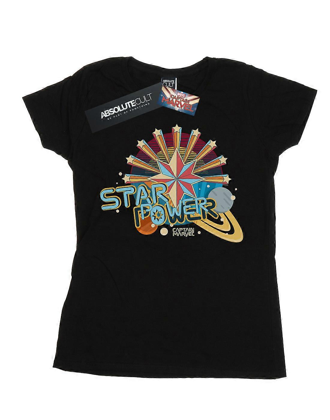Marvel Women's Captain Marvel Star Power T-Shirt