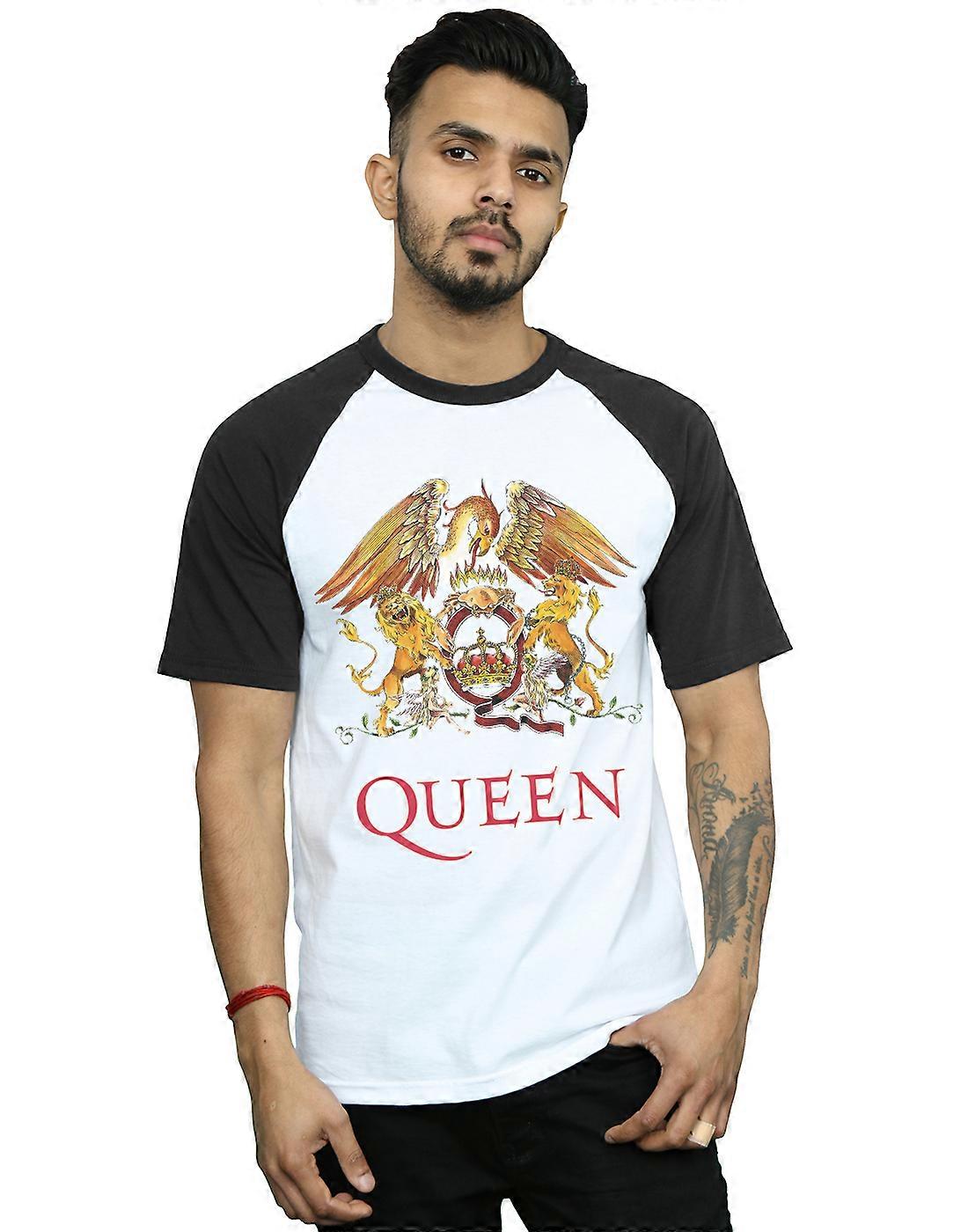 Queen Men's Crest Logo Baseball T-Shirt