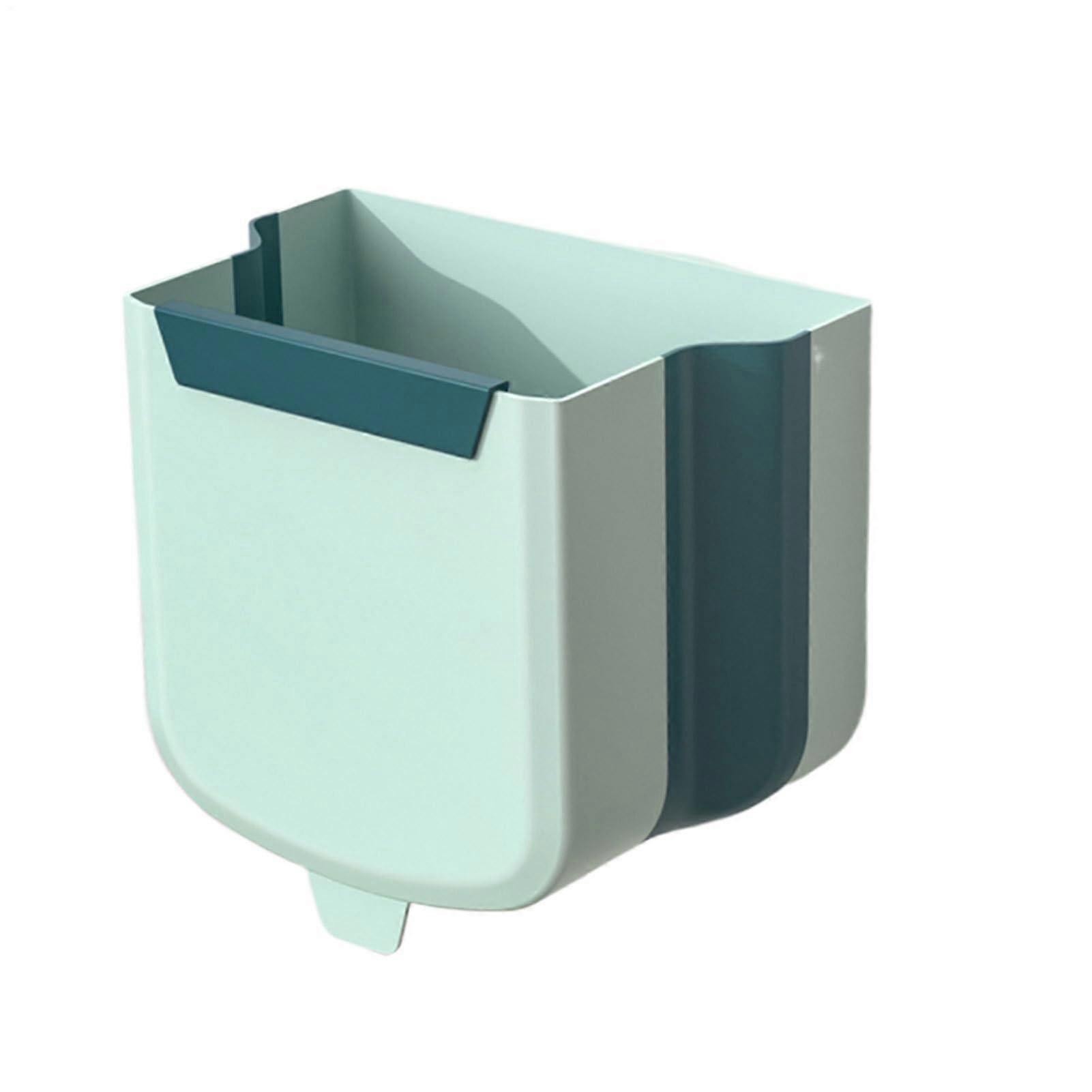 Wall Mounted Foldable Kitchen Trash Bin Large Capacity Space Saving Garbage Can for Indoor Use