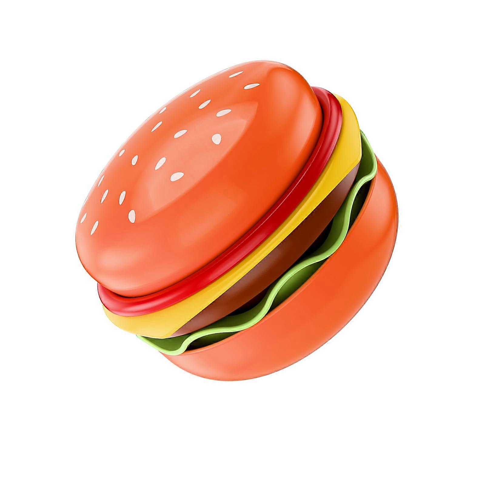 Ceramic Burger Plates 5 Piece Stackable KidFriendly Novelty Dinnerware Set for Parties