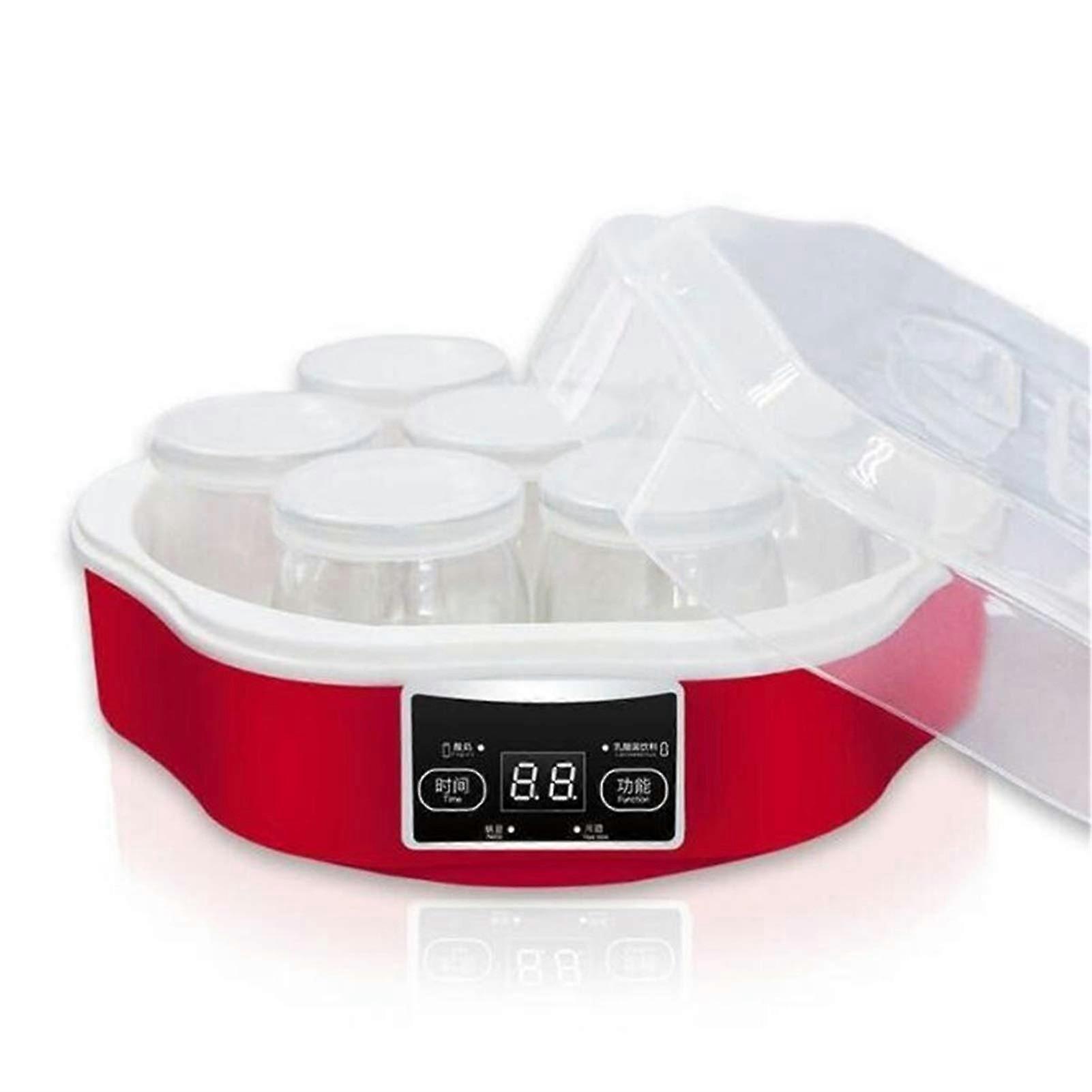 Automatic Yogurt Maker with Timer, Smart Touch Control, 7 Glass Jars for Home or Dorm Use
