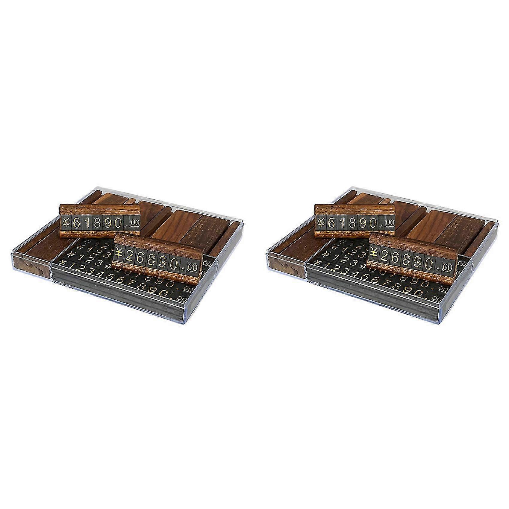 10 Sets/Box Mini Combiné Nombre Prix Cube Tag Bijoux Réglable, B