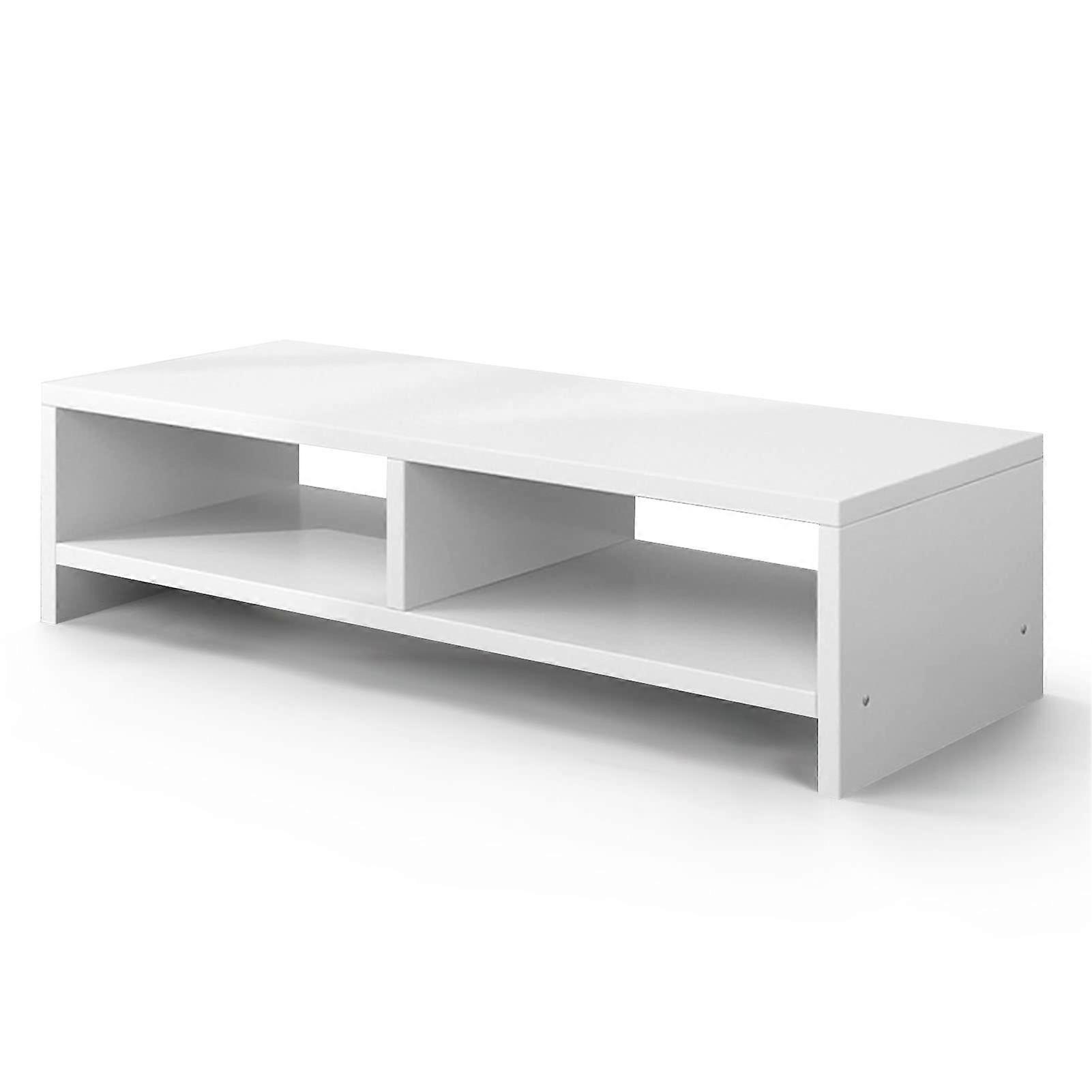 Monitor Stand Desk Riser Wooden 2 Tier with Drawer Ergonomic Height Extra Storage for PC Laptop