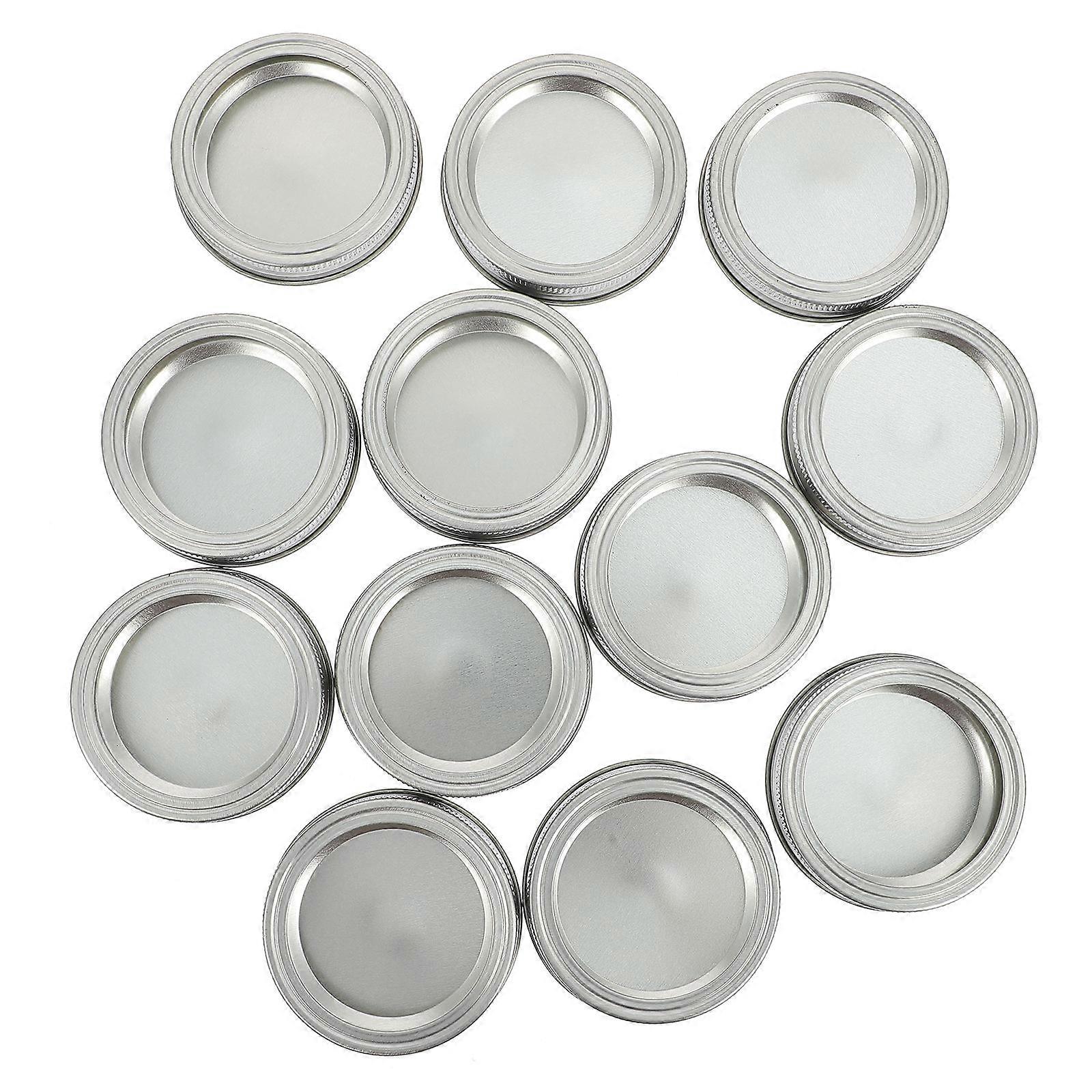 Canning Jar Bands Set Tinplate for Canning 12Sets Silver Rings