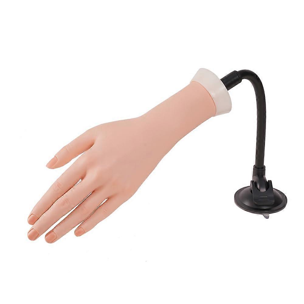 Practice Hand for Acrylic Nails with Holder, Flexible Bendable Left Mannequin for Nail Training