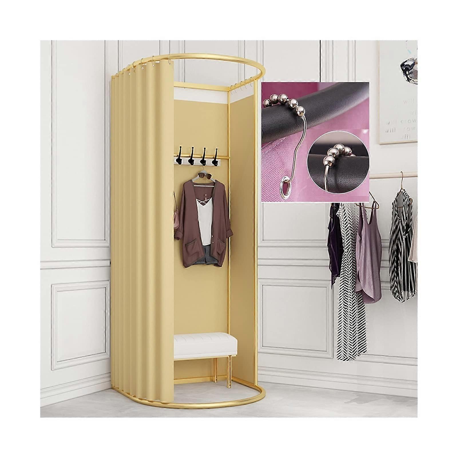 Portable Fitting Room with ThickPipe Frame, Spacious 3Person Capacity for Clothing Shops