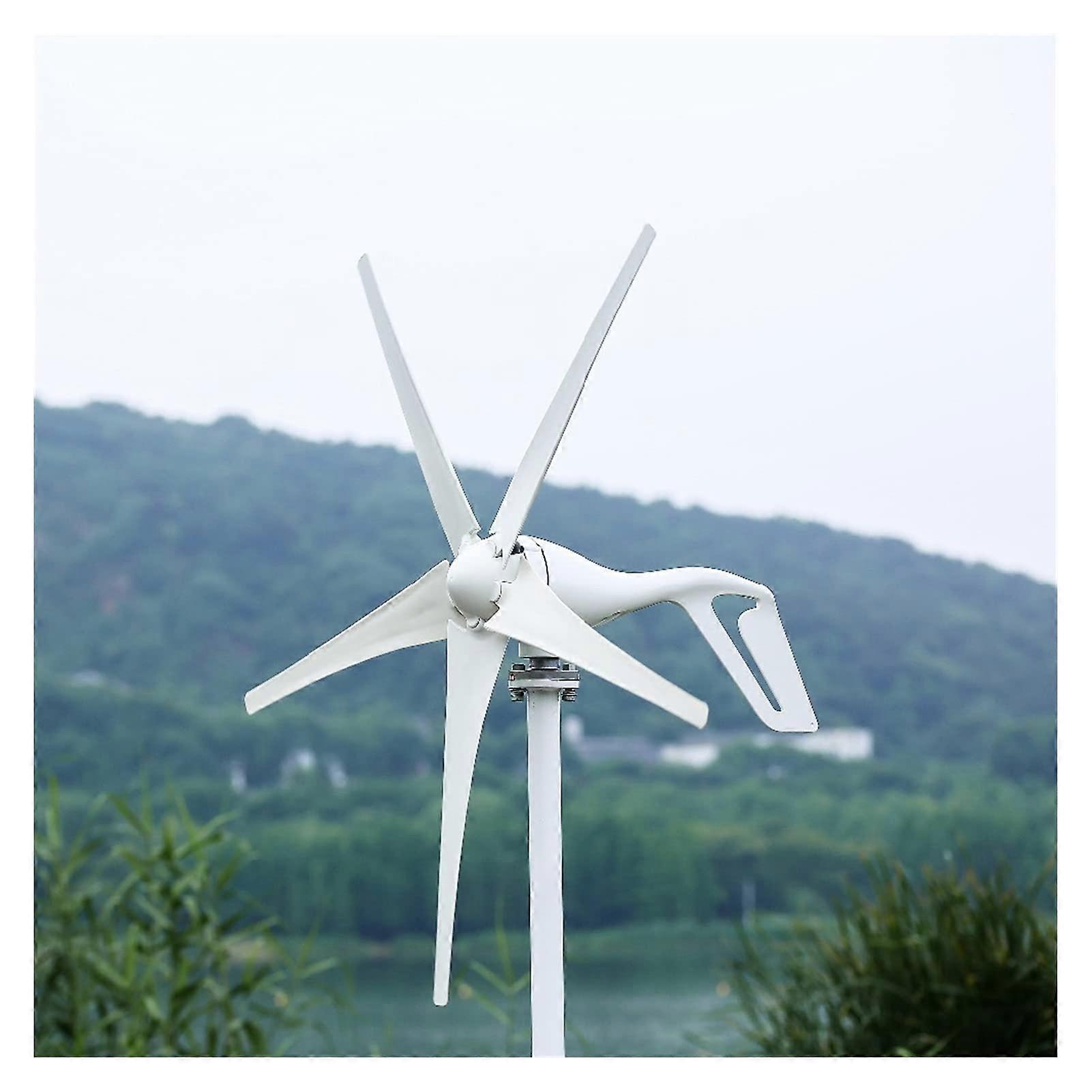 800W Small Wind Turbine Generator 6 Blade Hybrid Controller for Home Use Low Wind Start