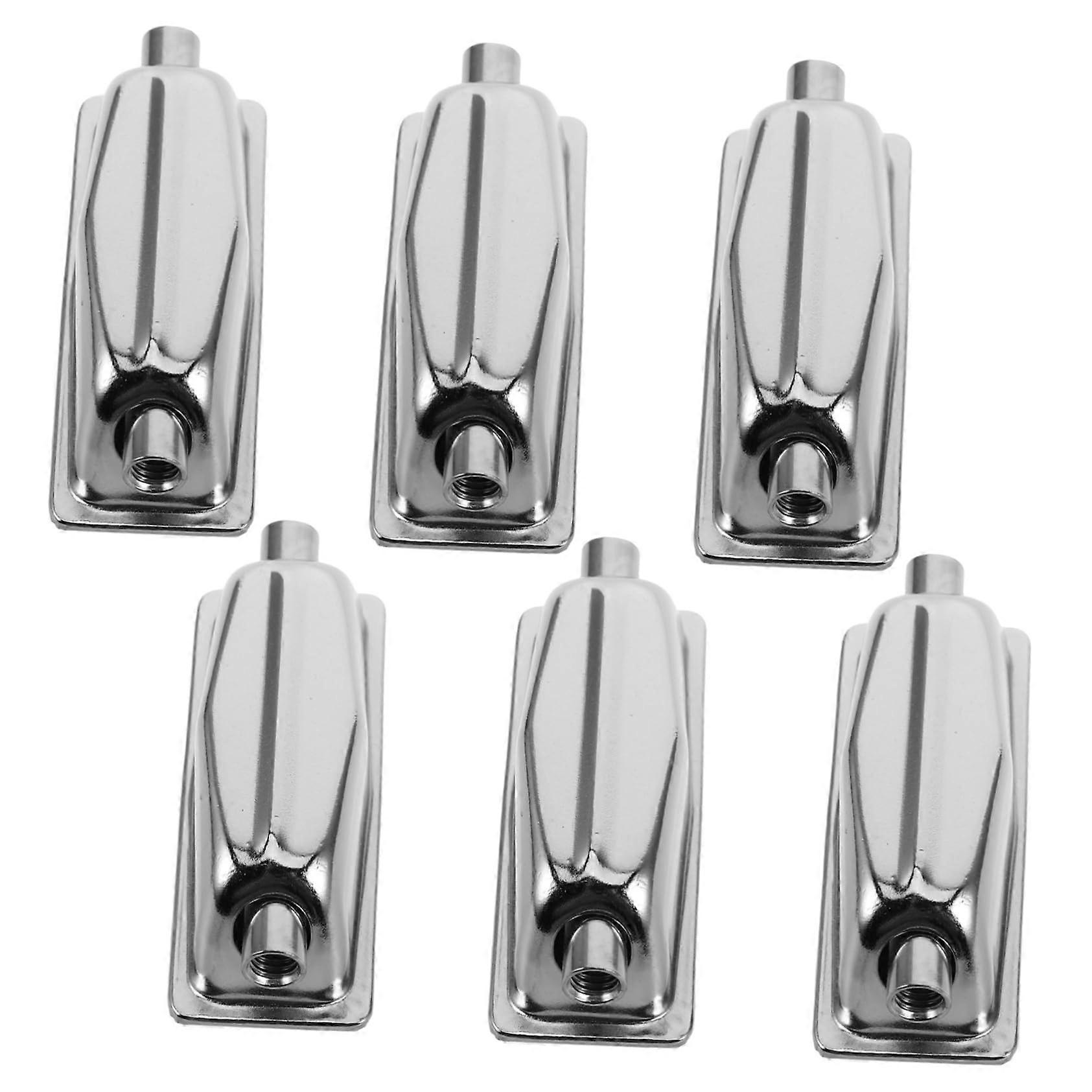 6pcs Double End Snare Drum Lugs Set Durable Electroplated Metal for Improved Tone Stability