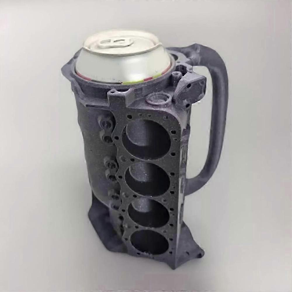Mechanic themed mug engine block design
