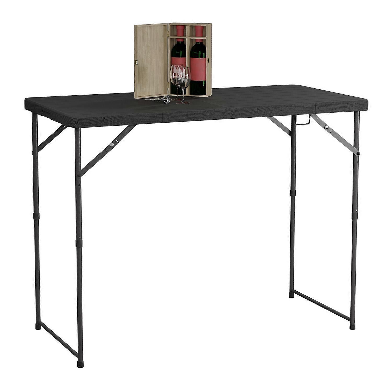 Justerbart hopfällbart trädgårdsbord för utomhusbruk