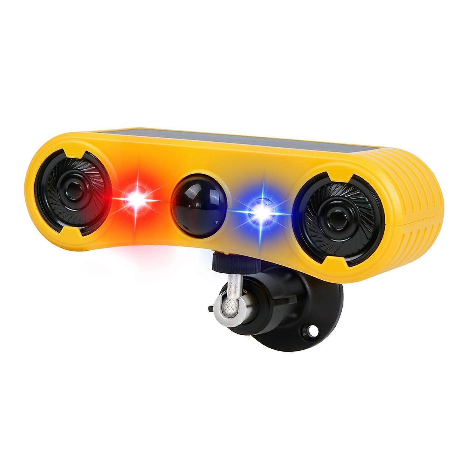 Solar Motion Sensor Alarm 129dB MultiSound, Weatherproof Solar Powered for Farm Garden Security