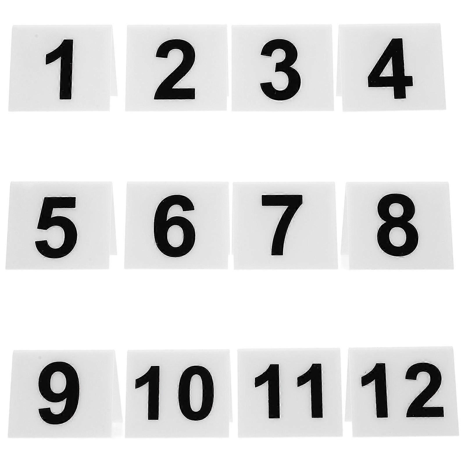 Acrylic Double Sided Number Marker for Detective Game Supply 12Pcs Set