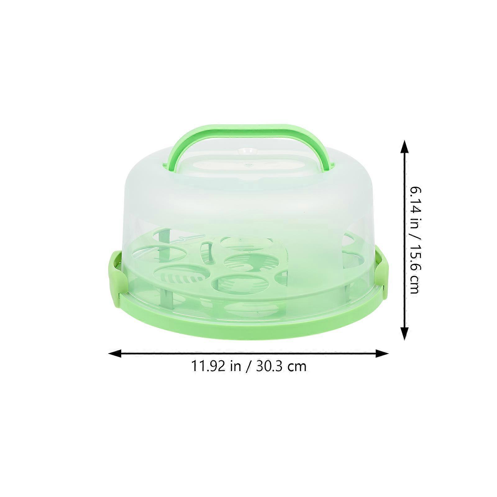 Cake Box Portable with Handle for Storage 1Set Transparent Case