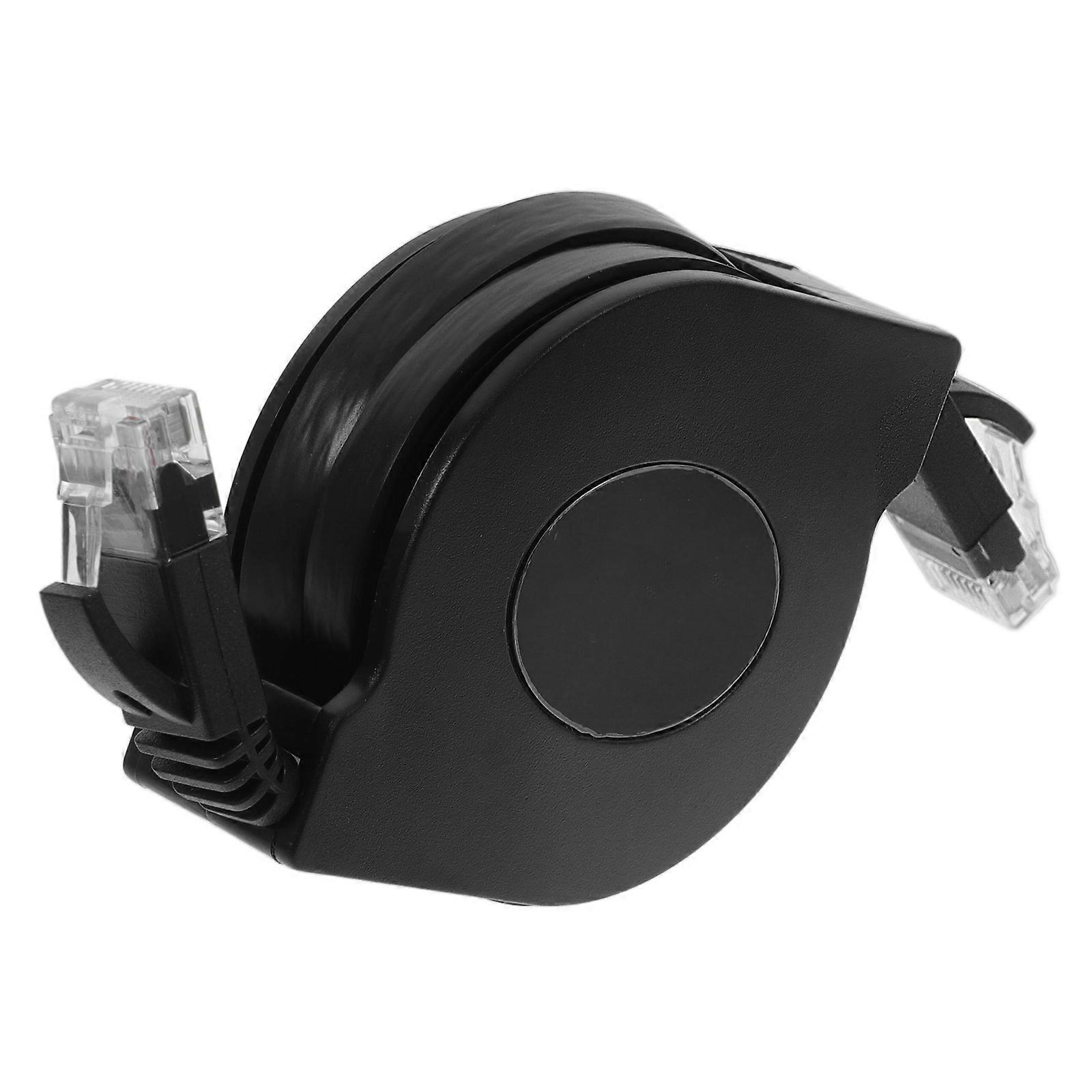 Cat6 Ethernet Cable Retractable for Connecting 8Pcs Black Ultra Flat Network Cable