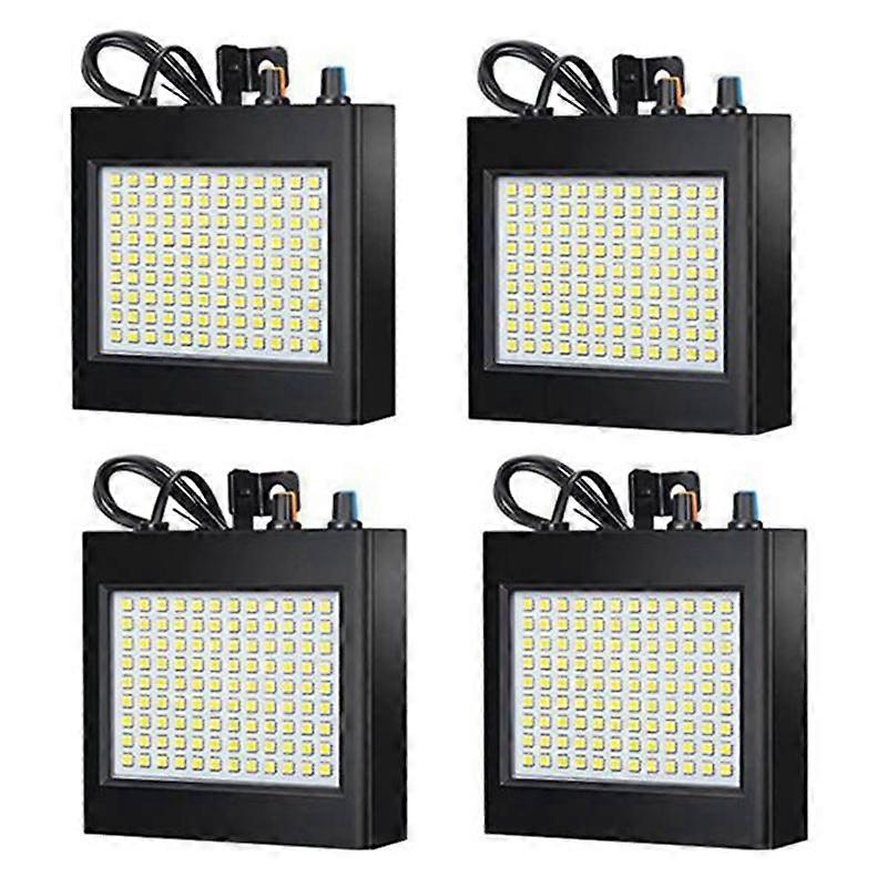 4 Strobe Lights White 108 Bright LED Bulbs Party Lights EU Plug
