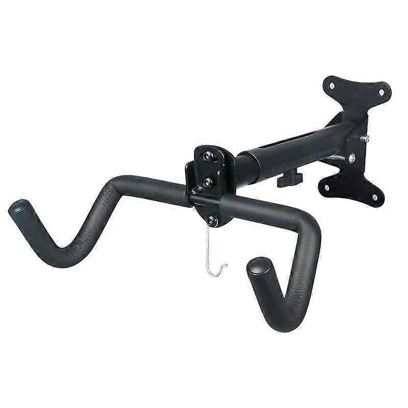 Bike Wall Mount Rack, Adjustable Foldable Storage Hanger with Hardware, Black Metal SpaceSaving