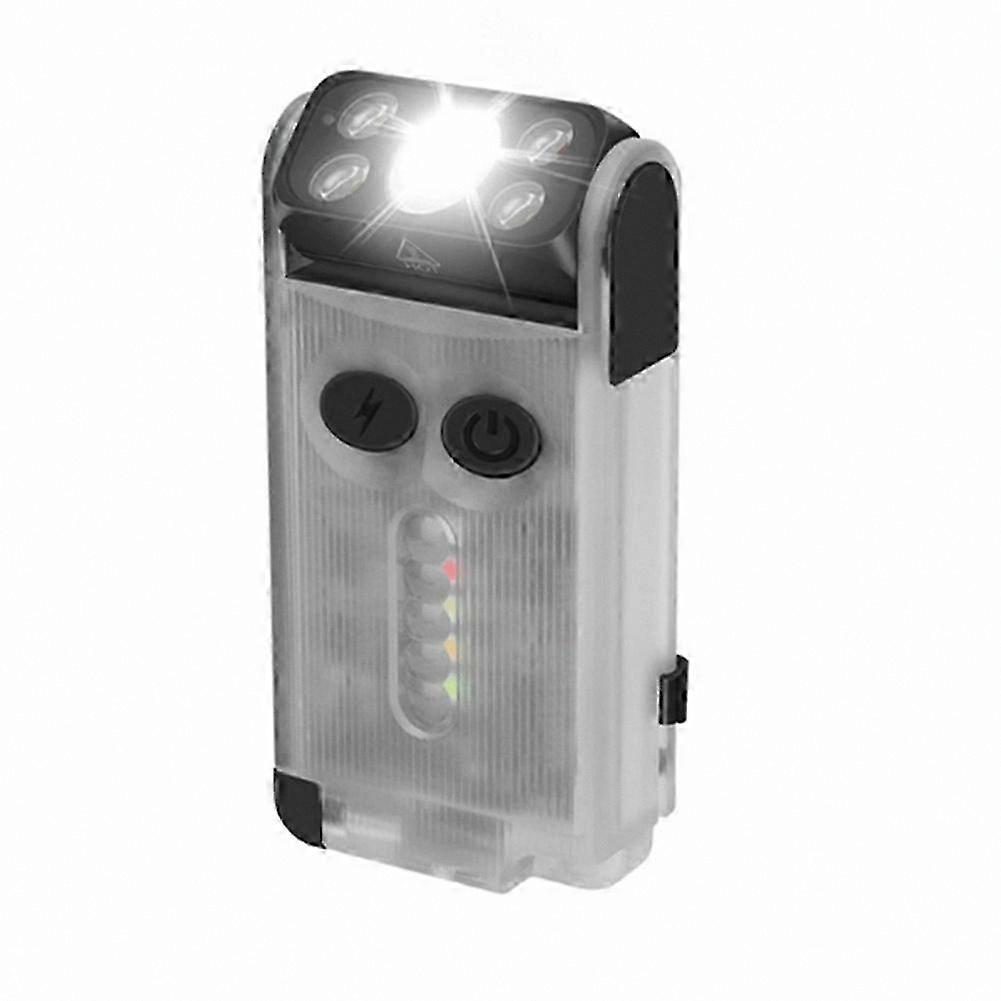 Rechargeable Keychain Torch Power Bank with Type-C Port Work Light Emergency Multi-Function Flashlight