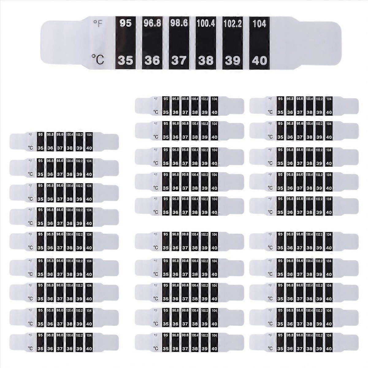 30 Pcs Forehead Thermometer Strips Reusable Stickers Discoloration